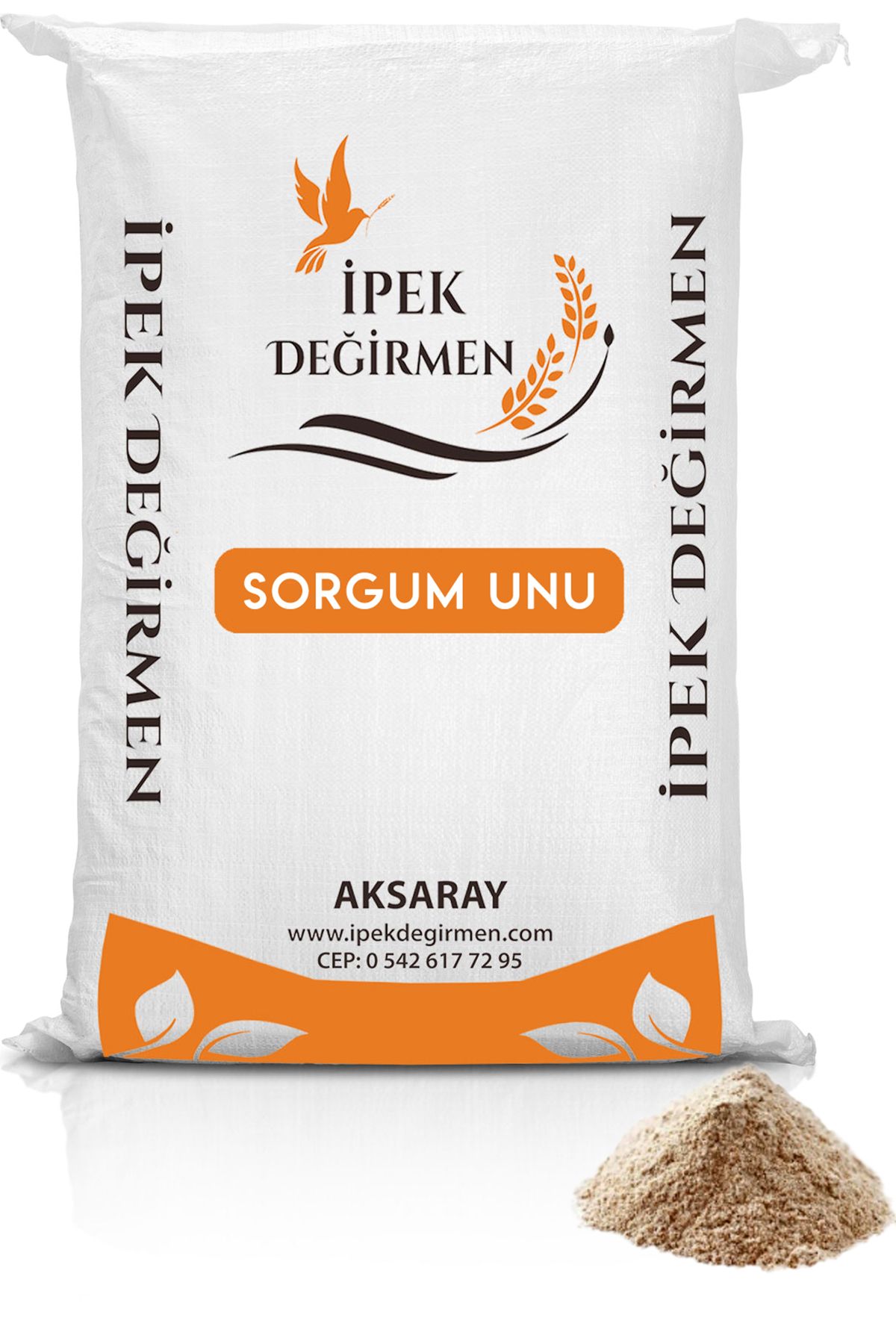 İpek Değirmen Taş Değirmen Glutensiz Beyaz Sorgum Tohumu Unu 5 KG