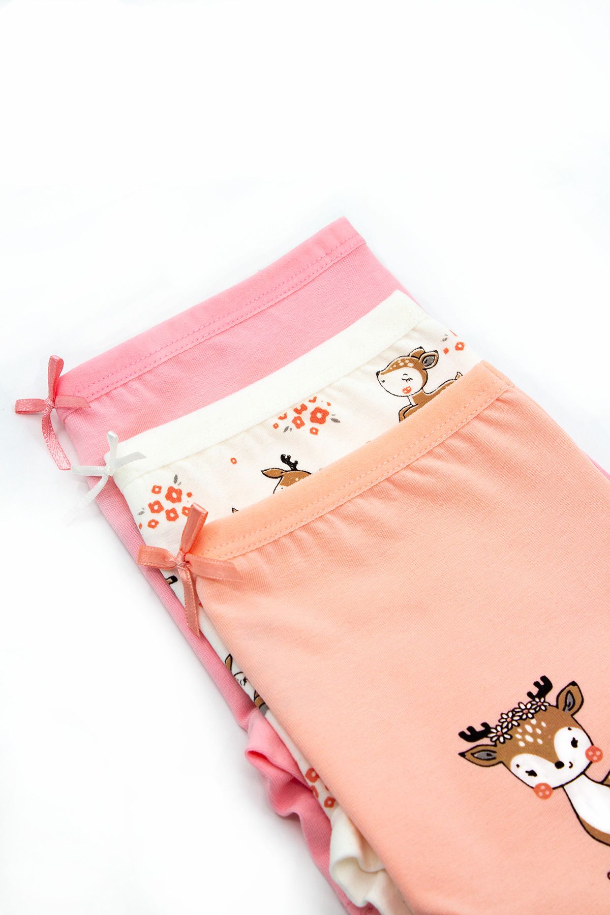 Öts-Girl's 6-Piece Colorful Deer Printed Lycra Boxers 5