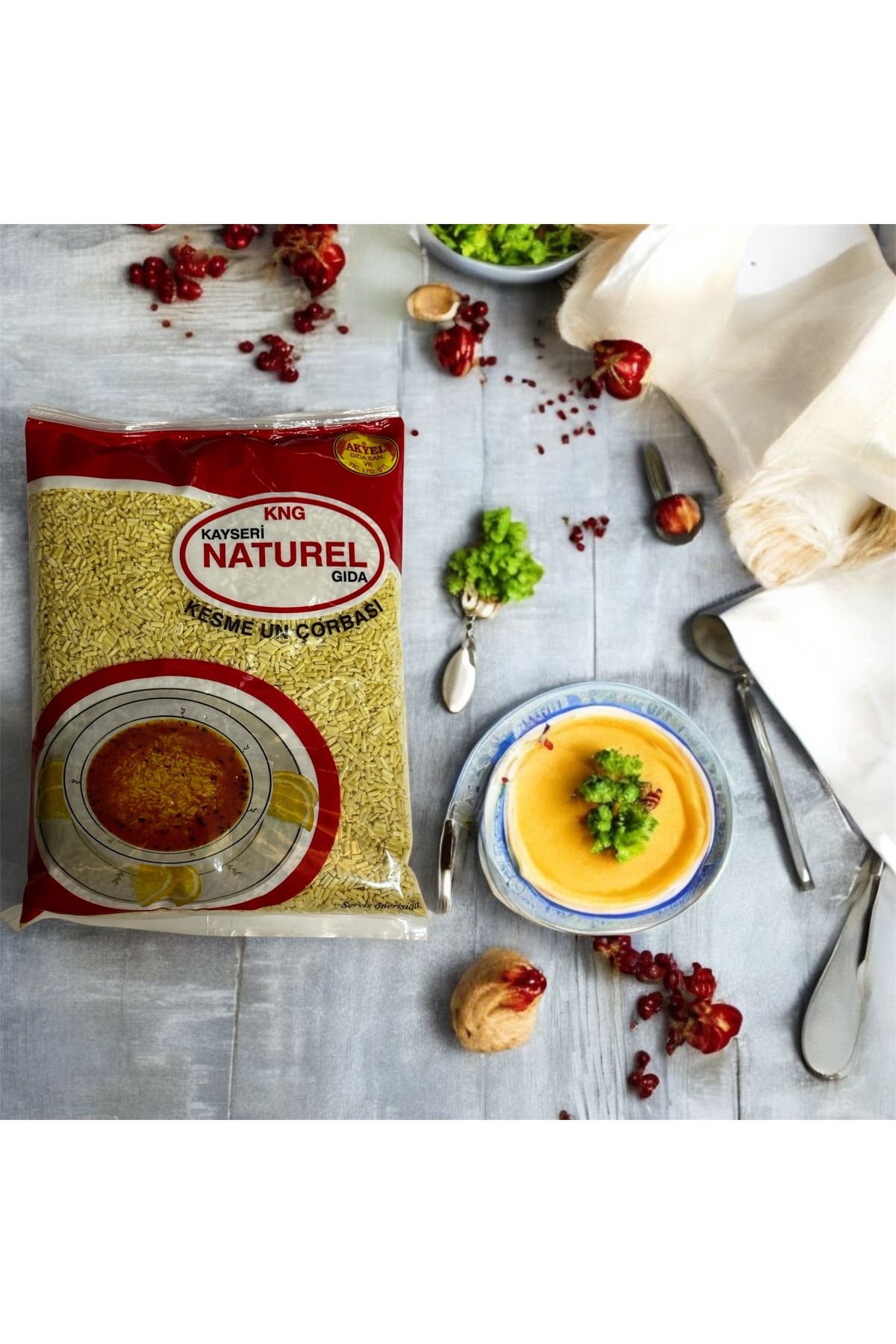 Akyel Gıda Kesme Un Çorbası Naturel Kayseri 500 GR