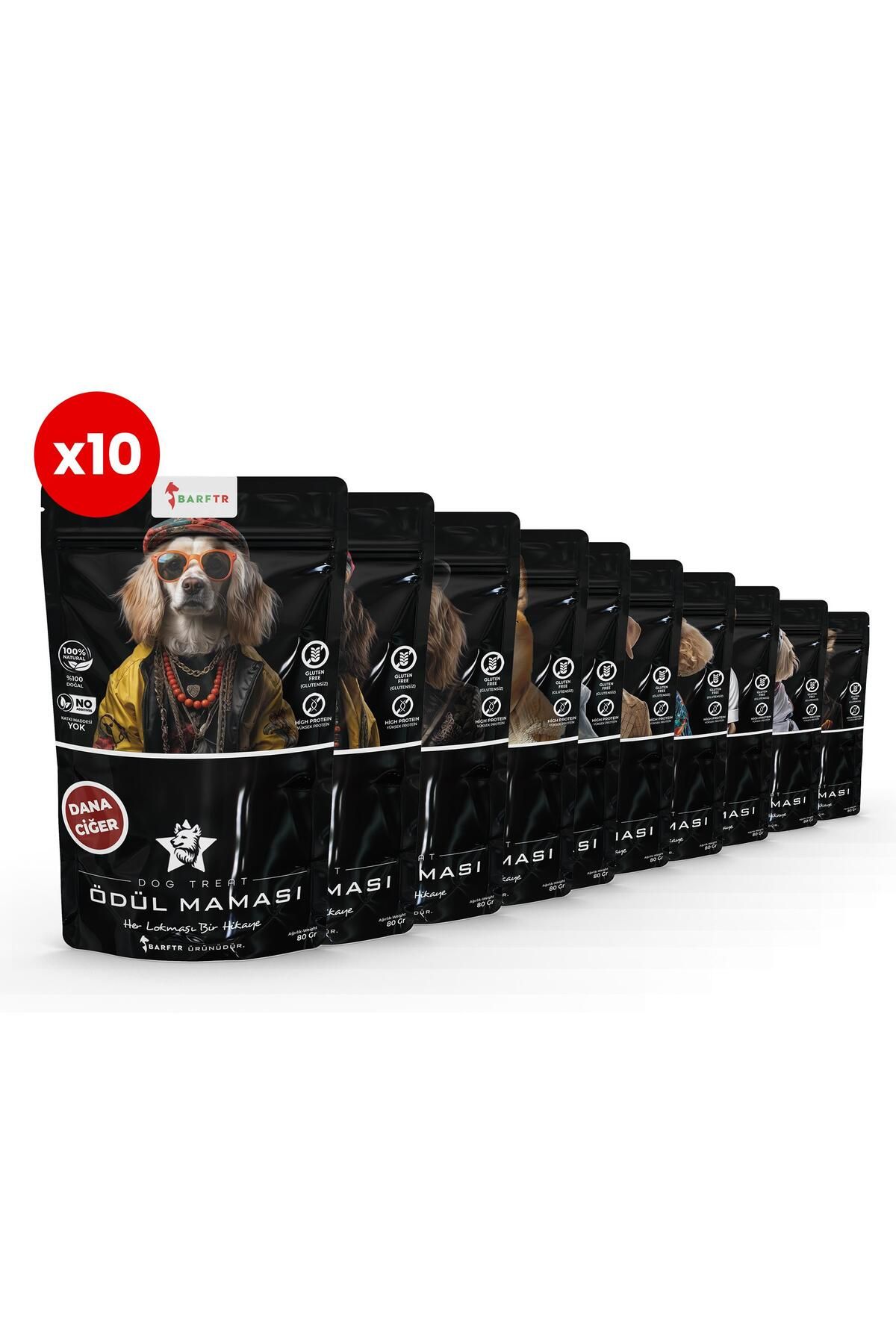 BARFTR Köpekler İçin Karışık Ödül maması 80 Gr*10 Adet 800 Gram