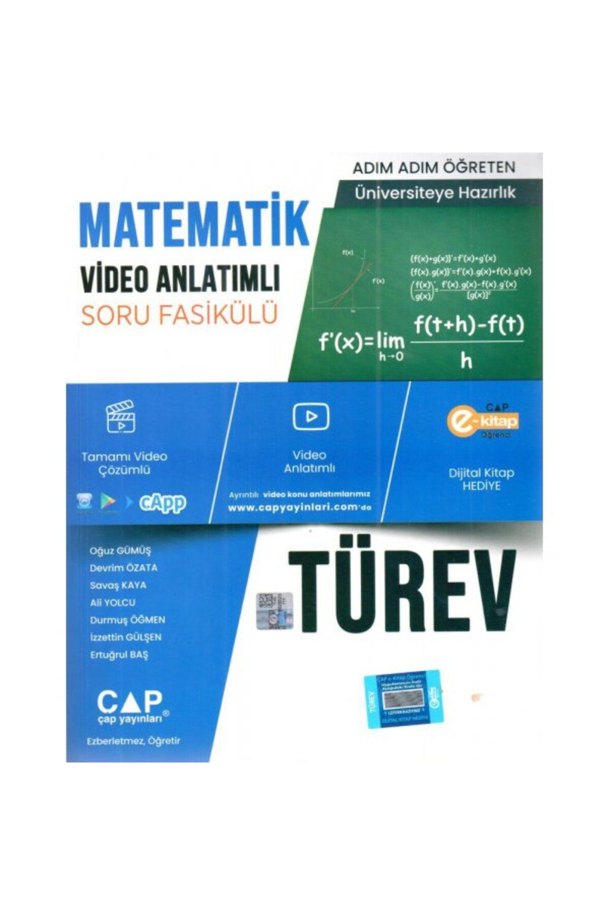 Parlayan Projeler Çap Matematik Fasikülleri Türev Konu Anlatımlı Soru Bankası Parlayan Proje Ayraç Hediye