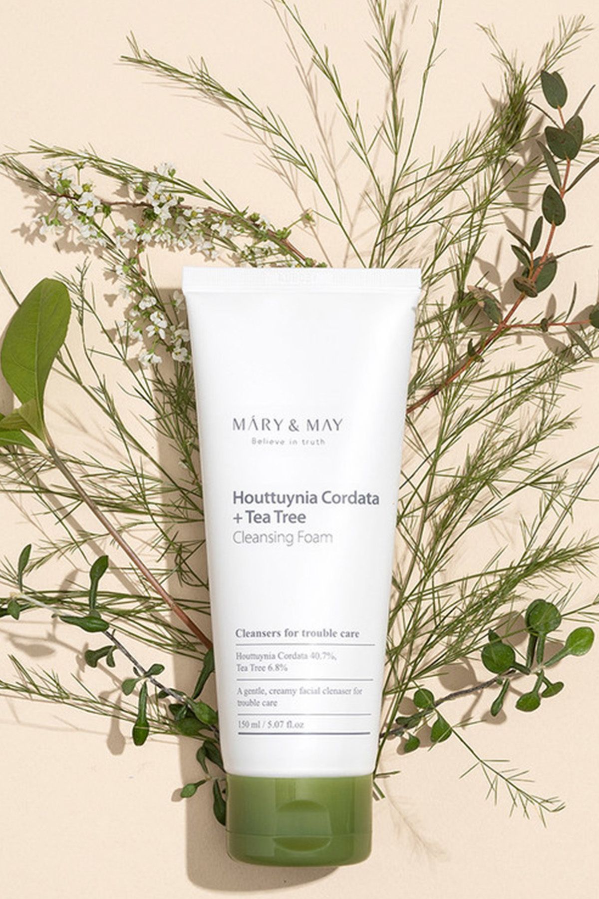 پاک کننده صورت پوست حساس تمیز مناسب ضد آب HOUTTUYNIA CORDATA پاکسازی درخت چای ویونین Mary & May