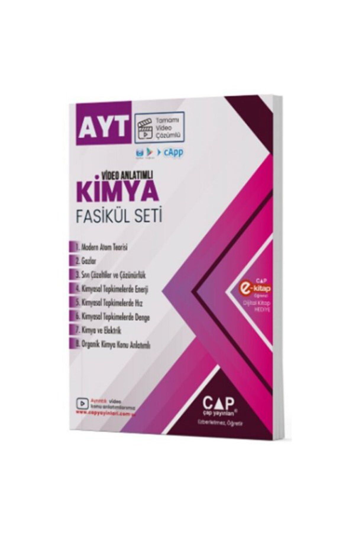 Çap Yayınları Çap AYT Kimya Video Anlatımlı Fasikül Seti Parlayan Proje Ayraç Hediye