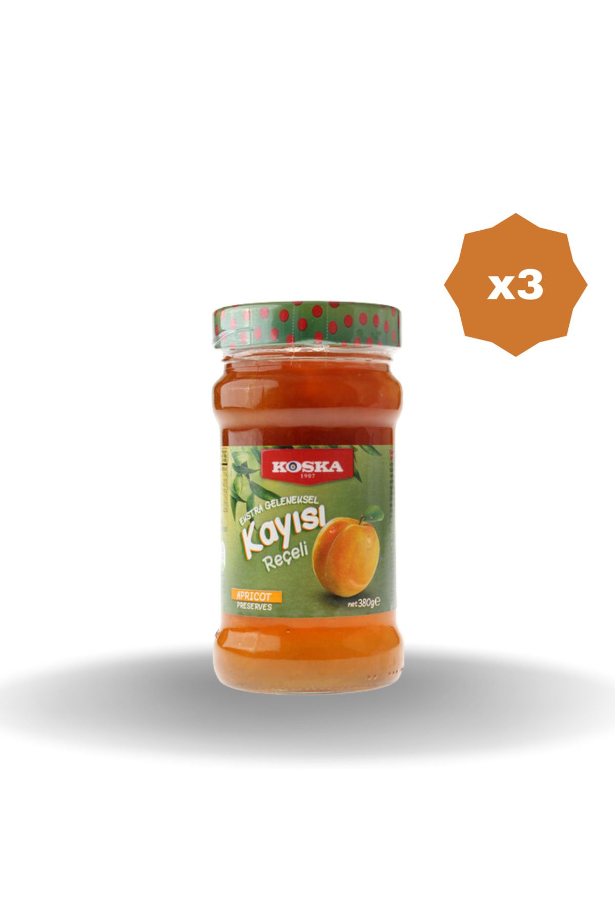 Koska KAYISI REÇELİ 380 GR - (3 ADET)