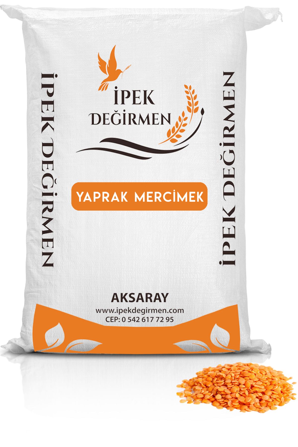 İpek Değirmen 3 Kg Glutensiz Yerli Kırmızı Yaprak Mercimek Köy