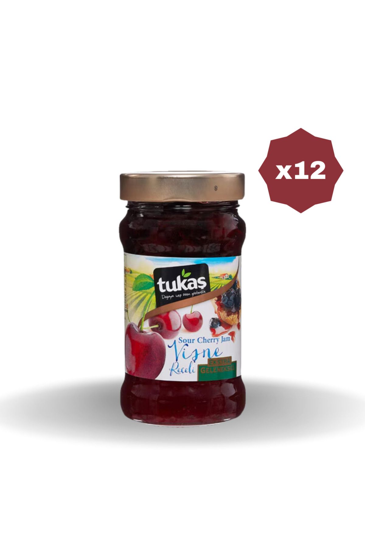 Tukaş TUKAŞ VİŞNE REÇELİ 380 GR - (12 ADET)