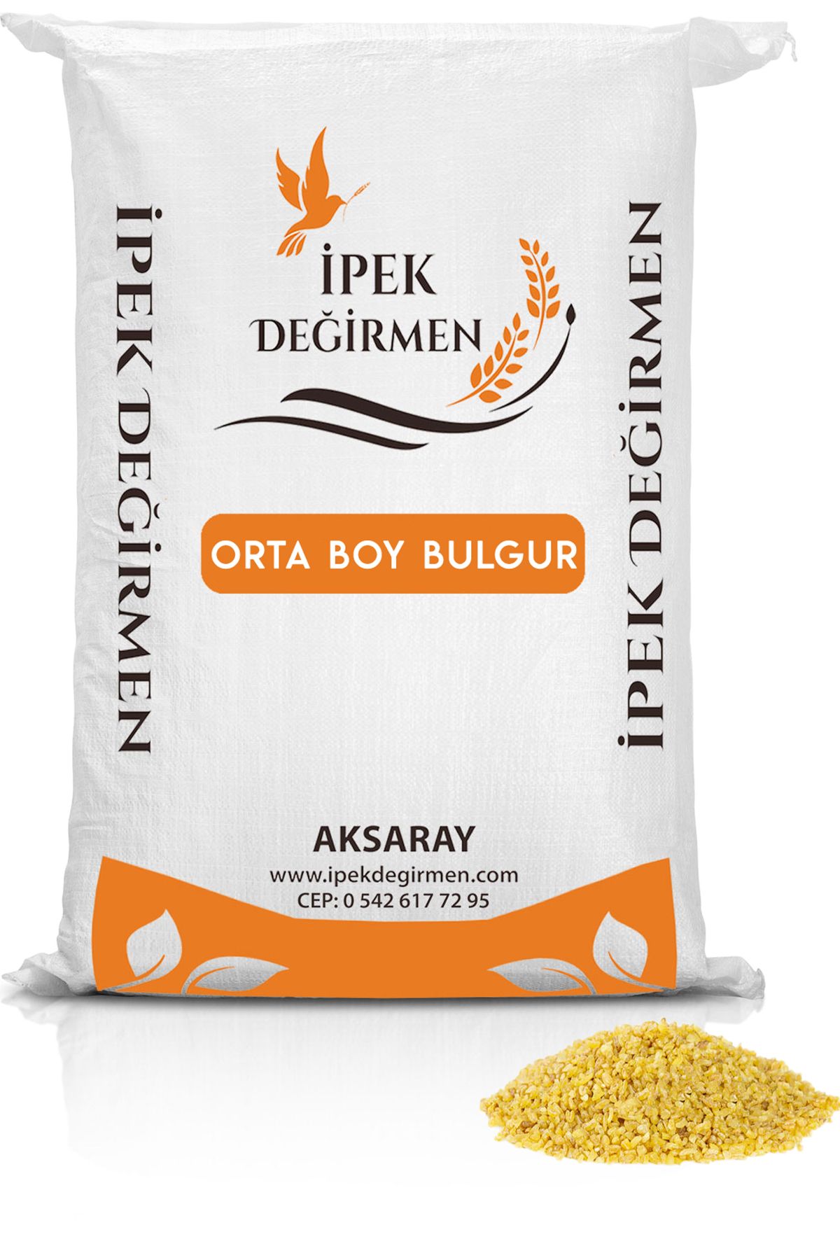 İpek Değirmen Doğal Köy Bulguru Orta Boy Kepeksiz Pilavlık Bulgur 10 kg