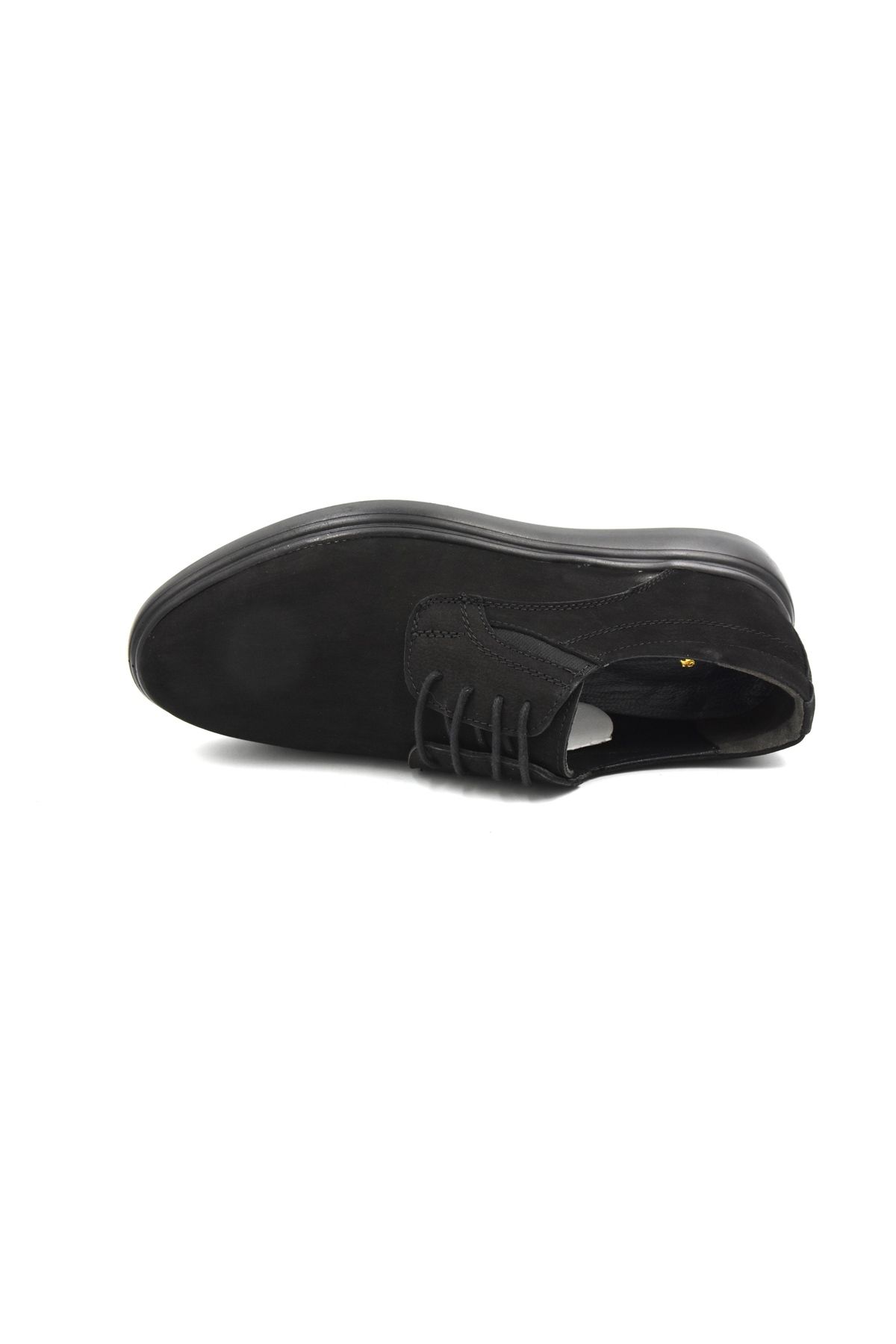 BEYAZ-Stilloni Genuine Leather Men's Casual Shoes - Poly, Light Sole, Lace-Up, Black 5