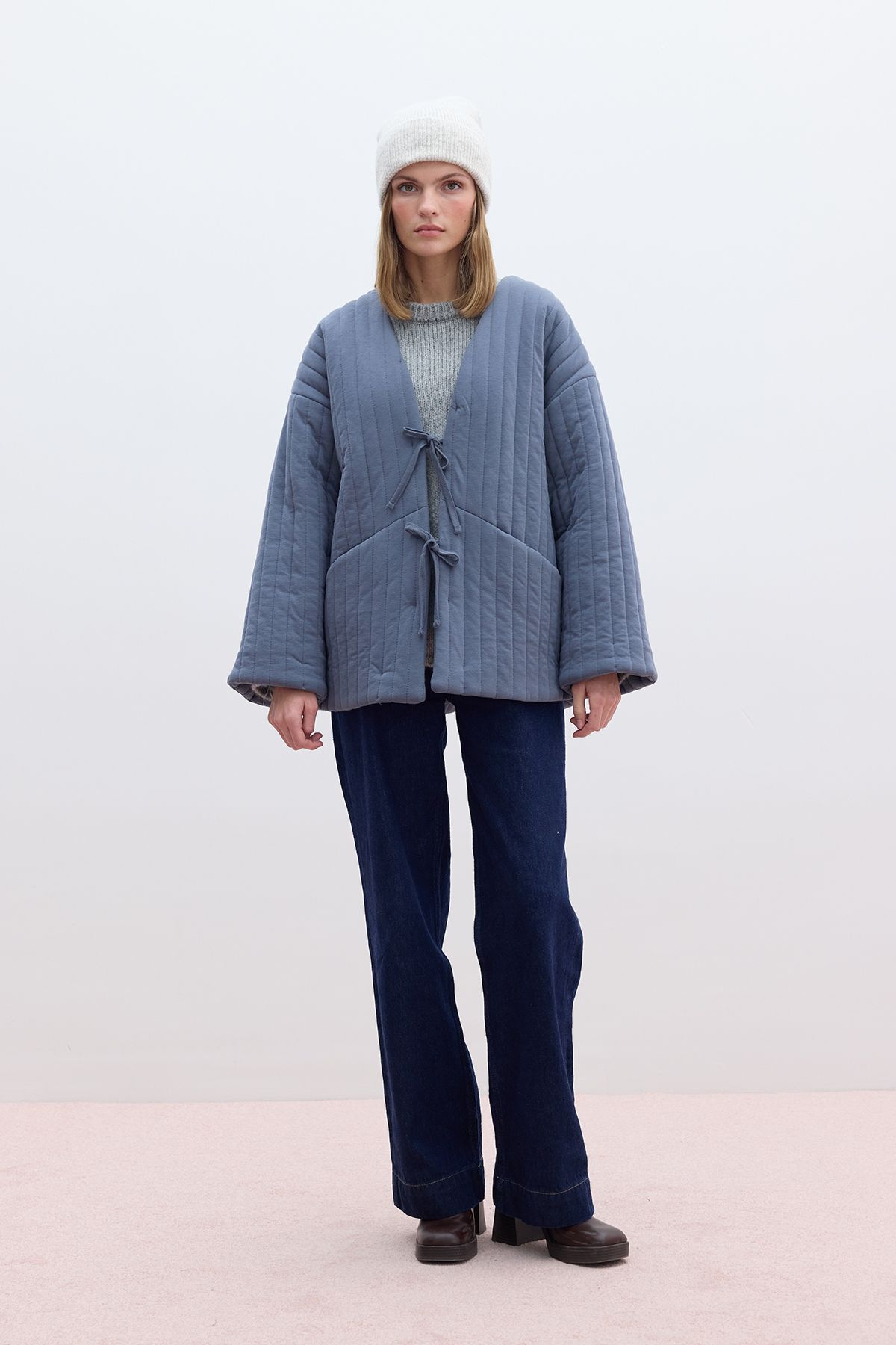 Manuka-Indigo Quilted Laced Coat 2