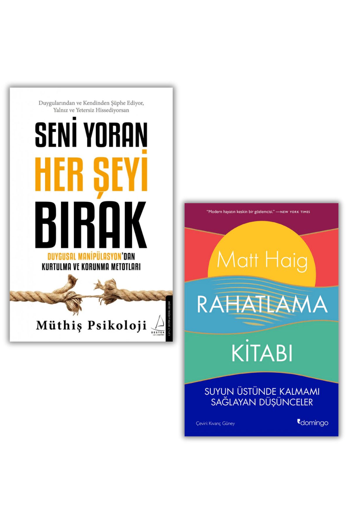 İndigo Kitap 1. Seni Yoran Her Şeyi Bırak, Miraç Çağrı Aktaş 2. Rahatlama Kitabı, Matt Haig - 2 Kitap Set