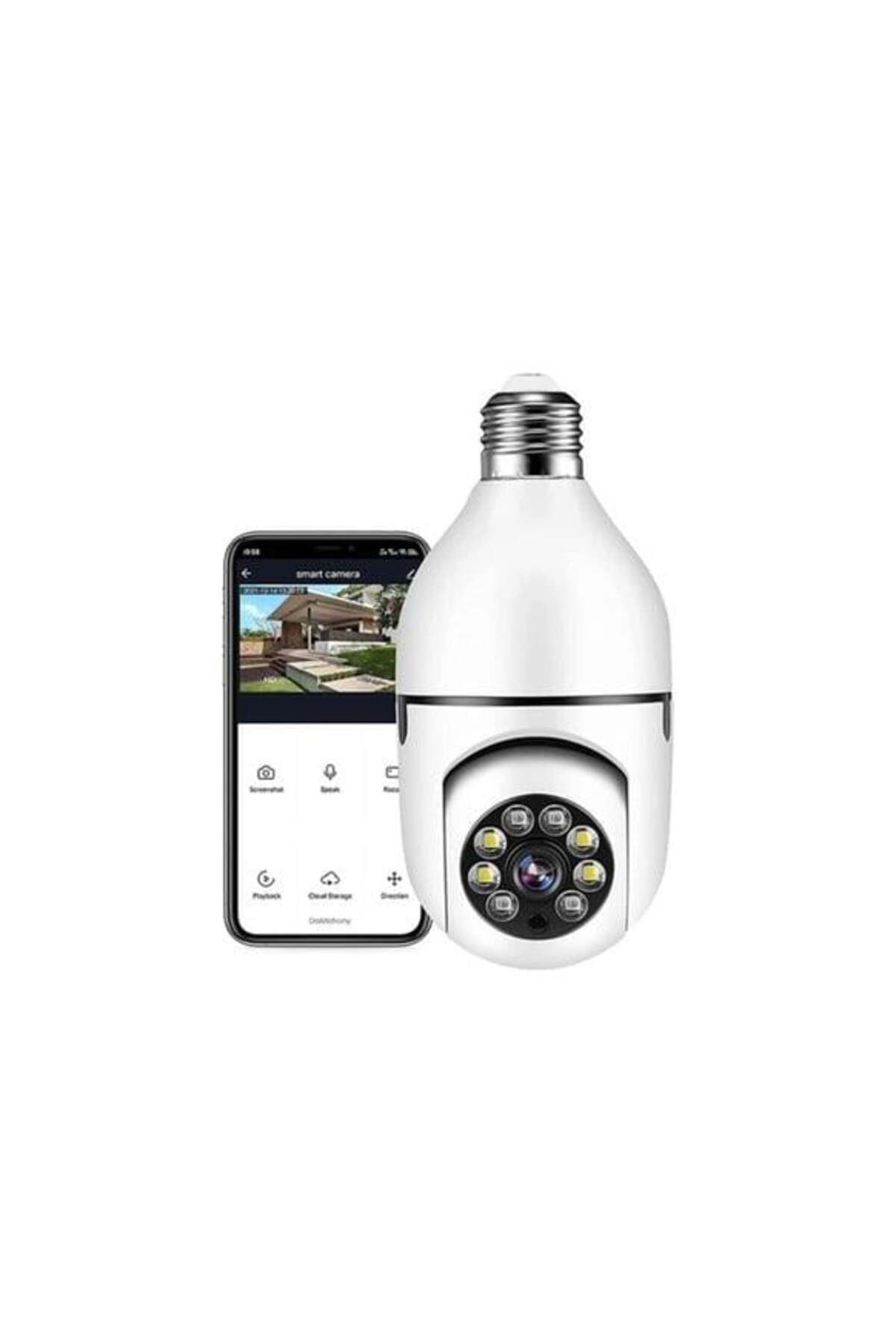 HZL Panoramik LED Ampul Kamera Çift Wifi 360 Derece Panoramik Görüntüleme Kablosuz Ev Gözetleme Kamerası