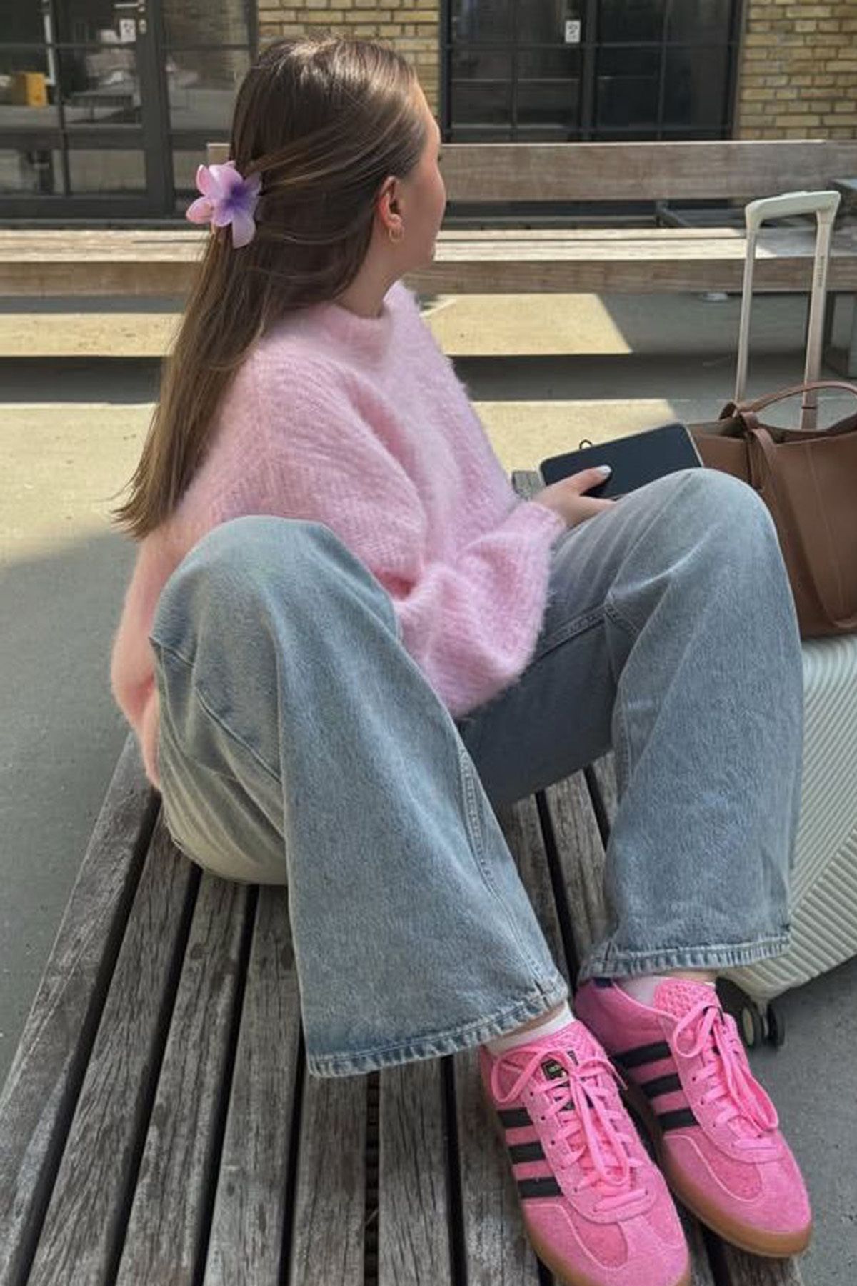 ژاکت بافتنی زنانه مدل Madmext Pink Oversize MG2263