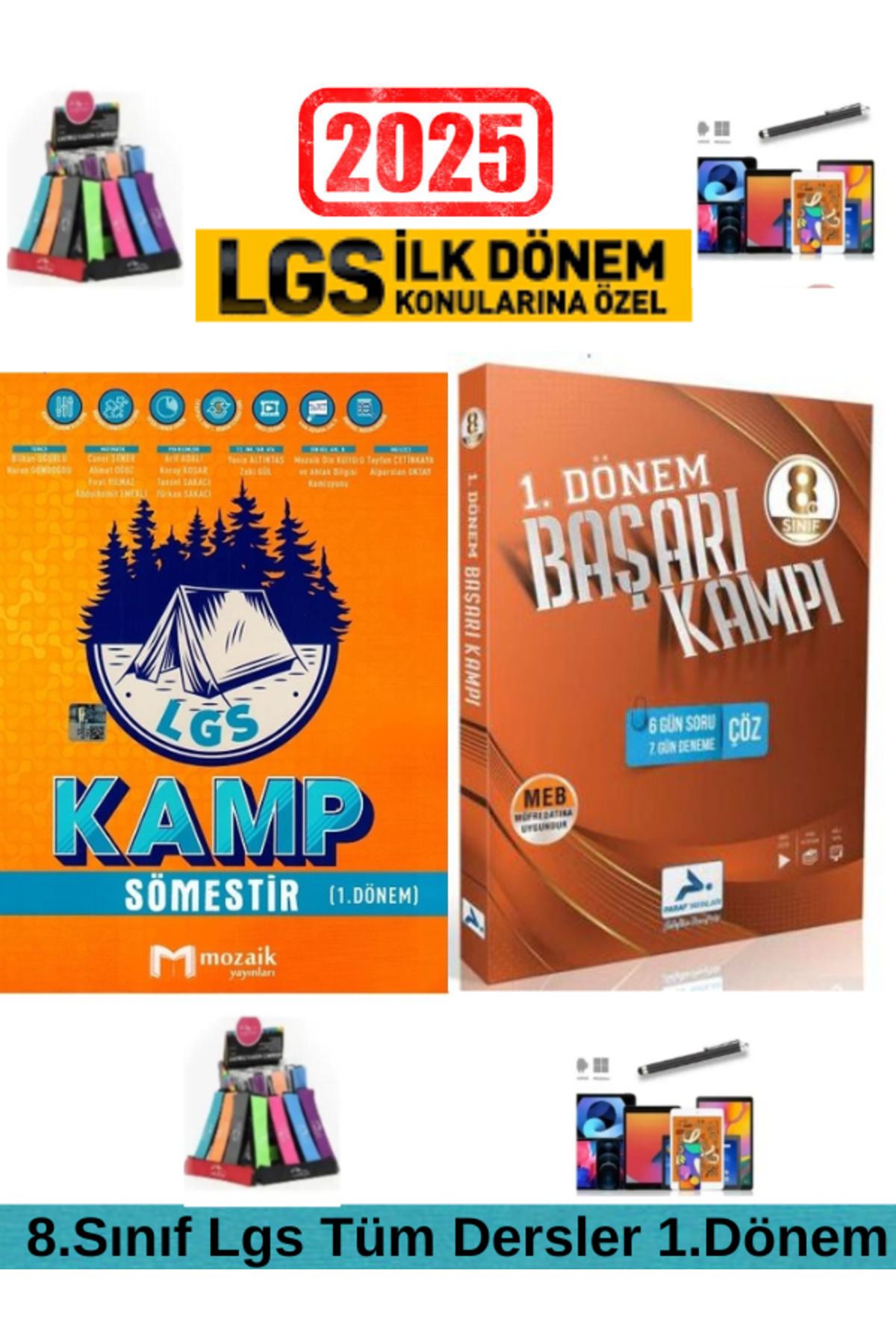 Marsis Yayınları Mozaik 8.Sınıf Lgs 1.Dönem Tüm Dersler Soru +Paraf Yayınları 1.Dönem Başarı Kamp(6günÇöz5Deneme)