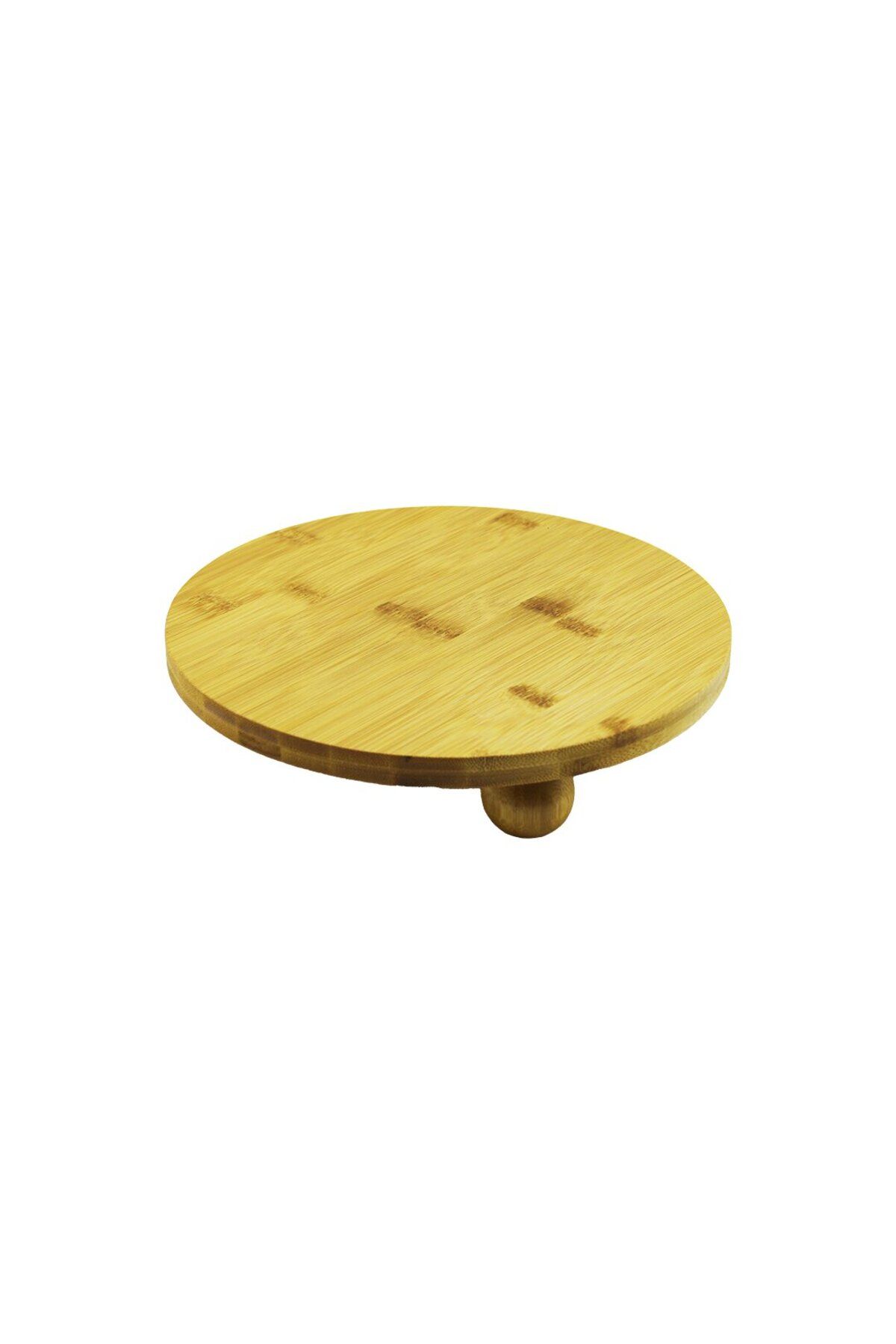 Narnuga YUVARLAK 24.5CM 3 MİNİ TOP AYAKLI AHŞAP BAMBU SUNUM TEPSİSİ - MİNİ SOFRA (476 - MCT9183-5925