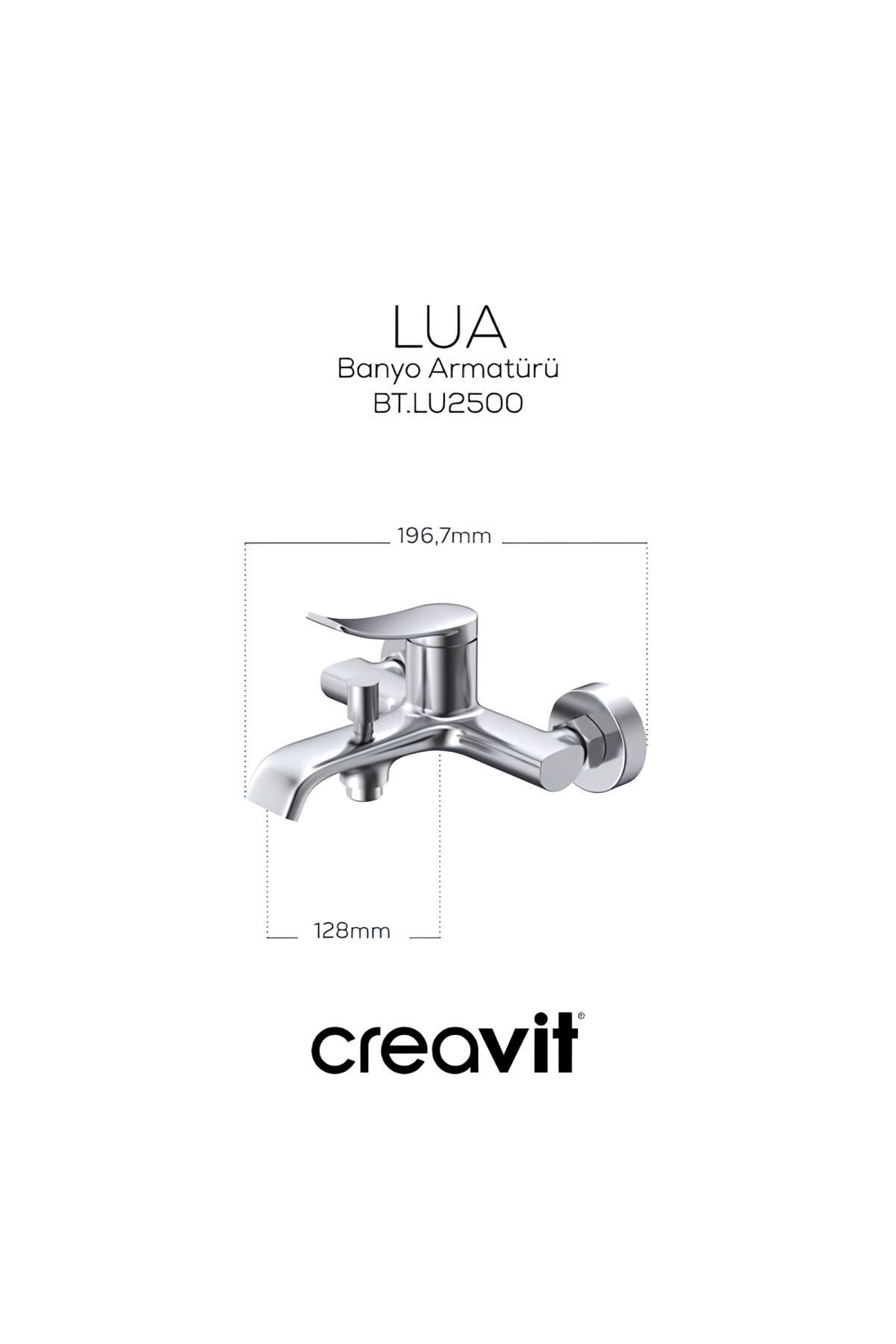 Creavit Lua Krom Şelale Banyo Bataryası Lu2500