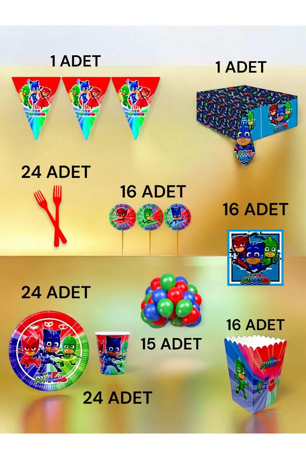 VibeHome-24 Person Pijamask Fan XL Pack - Birthday Party and Fun Events 2