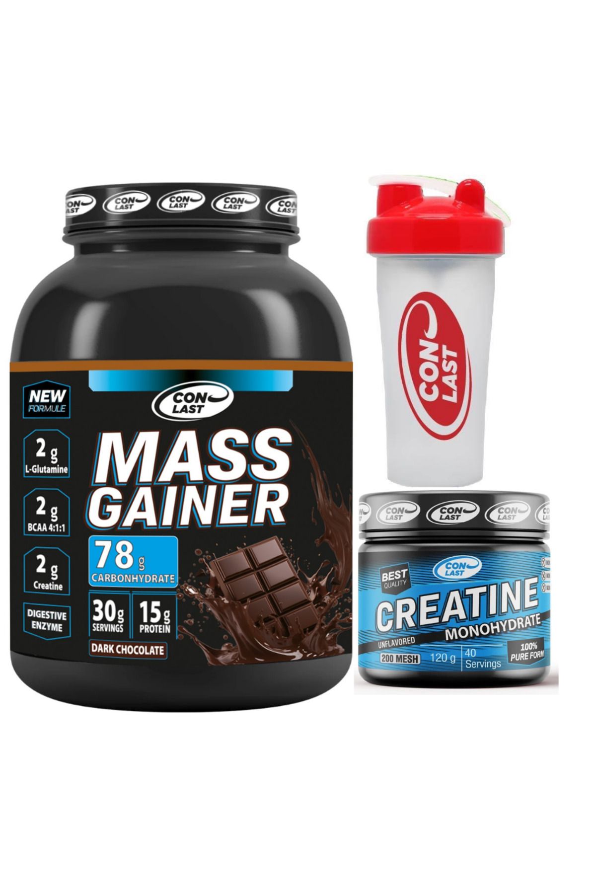 Conlast Güç Paketi Mass Gainer/Creatıne 120g SHAKER Hediyeli