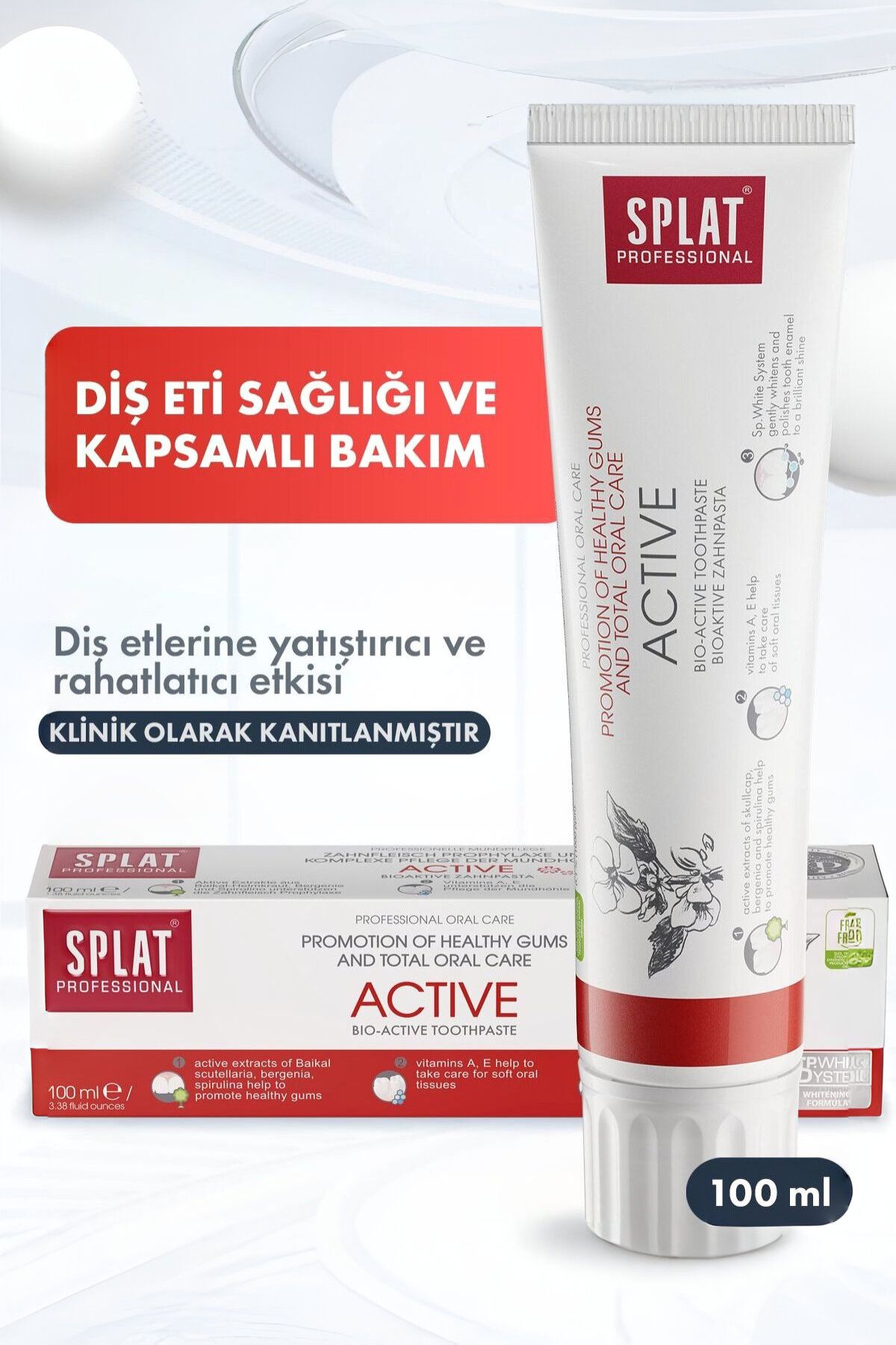 خمیر دندان Splat Activated Healthy Full Oral Care برای لثه های سالم 100 میلی لیتر