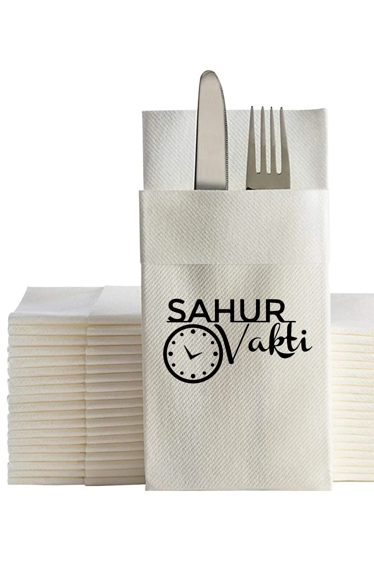 APRENDİ Ramazana Özel Kağıt Cepli Peçete Sahur Vakti Baskılı (6 Adet)