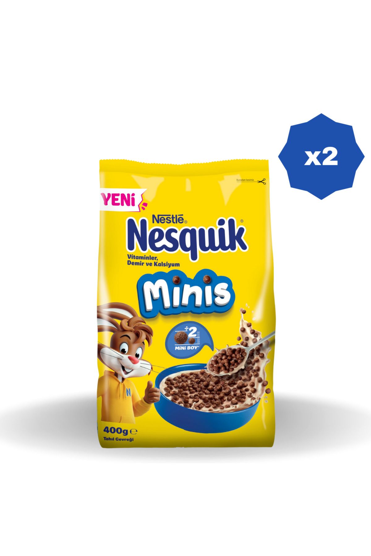 Nesquik NESTLE NESQUİK GEVREK MİNİS 400 GR. - (2 ADET)