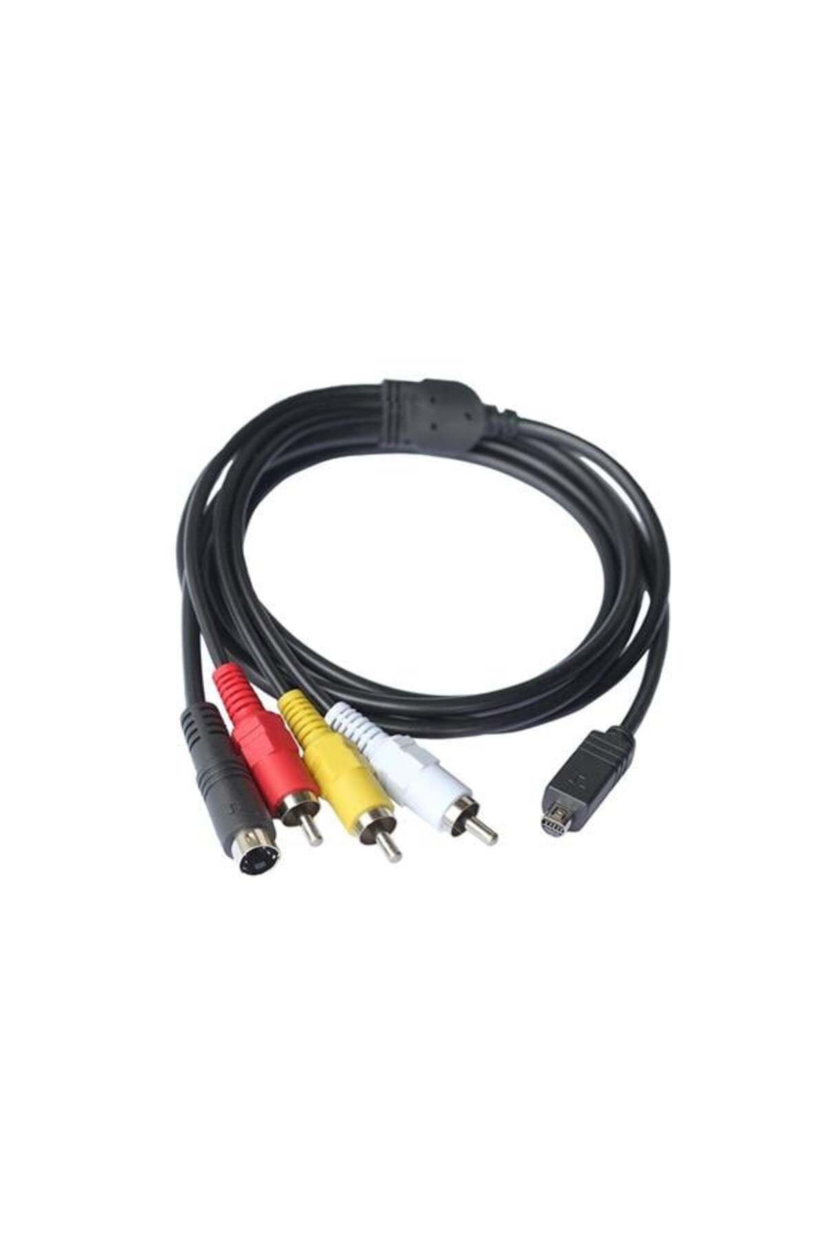 NZM TİCARET DiJiTal Kamera Kablosu MiNi 10PiN To S-ViDeo 3Rca Ze-015