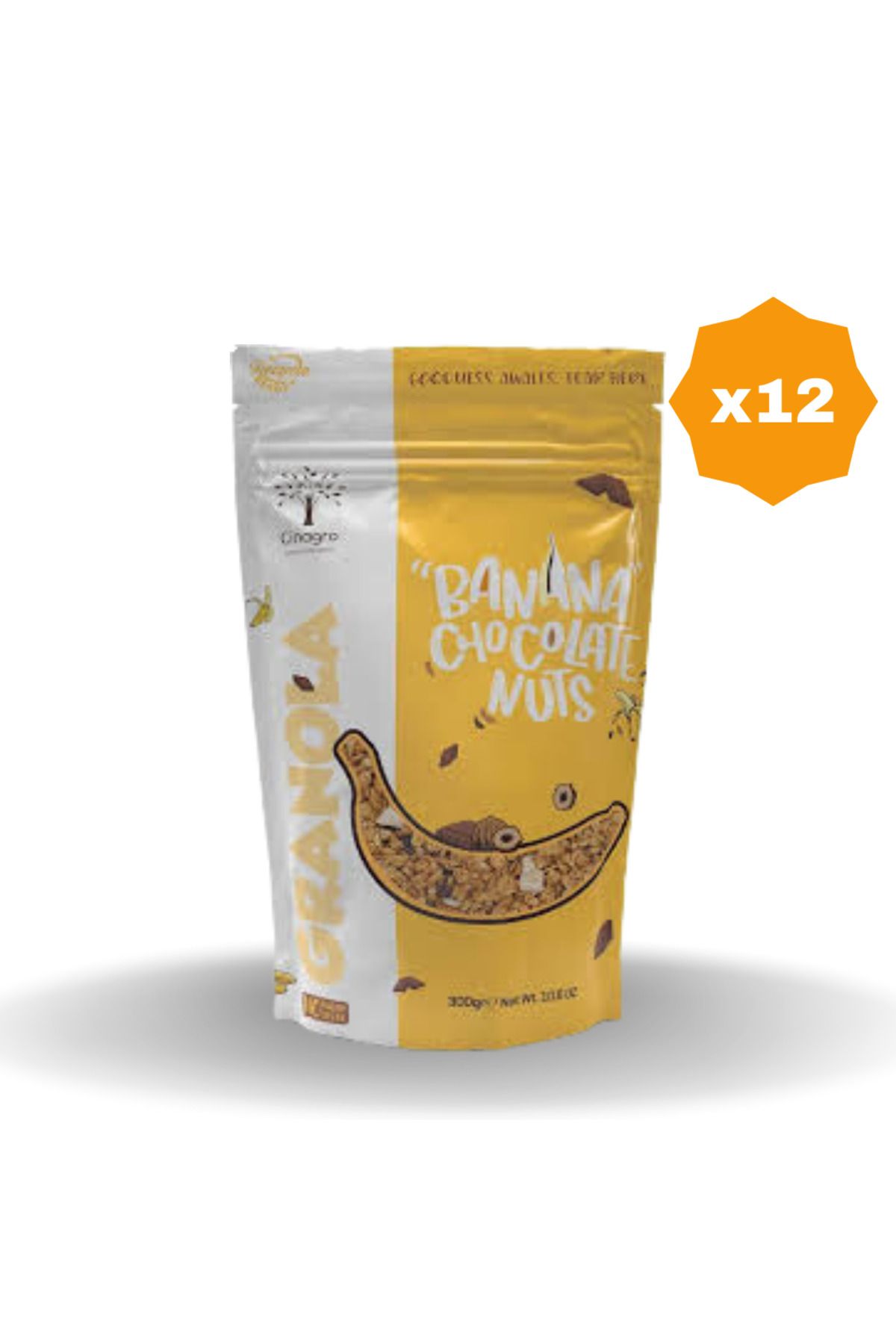 Cinagro Goodies CİNAGRO GOODİES GRANOLA MUZ-ÇİKOLATA 350 GR - (12 ADET)