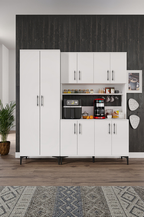 mapahomeliving Plain Metal Ayak Metal Kulp Pla10190 Kahve Köşesi 10 Kapaklı Ç...