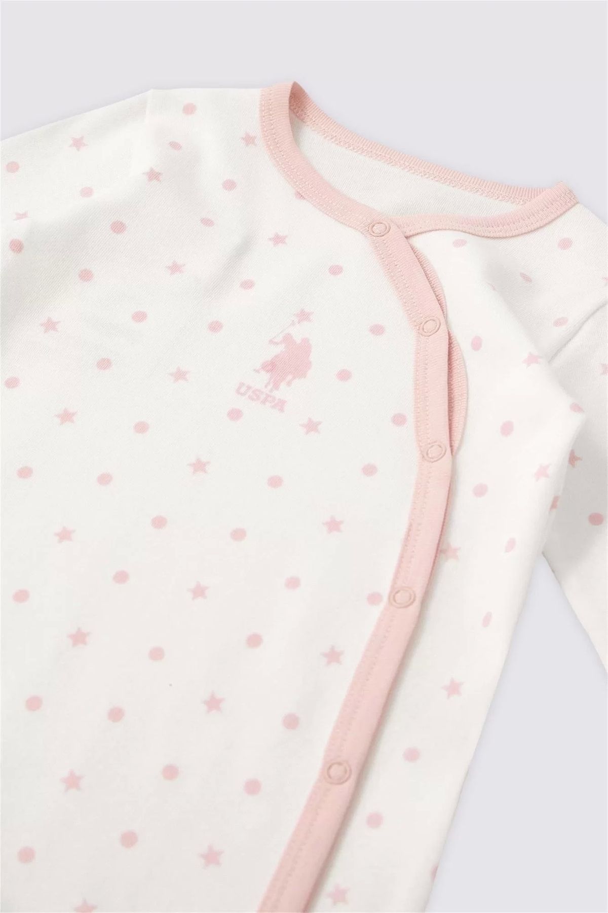 TİMİON-Defnada Baby Girl Jumpsuit - with Booties, Cream Color 2
