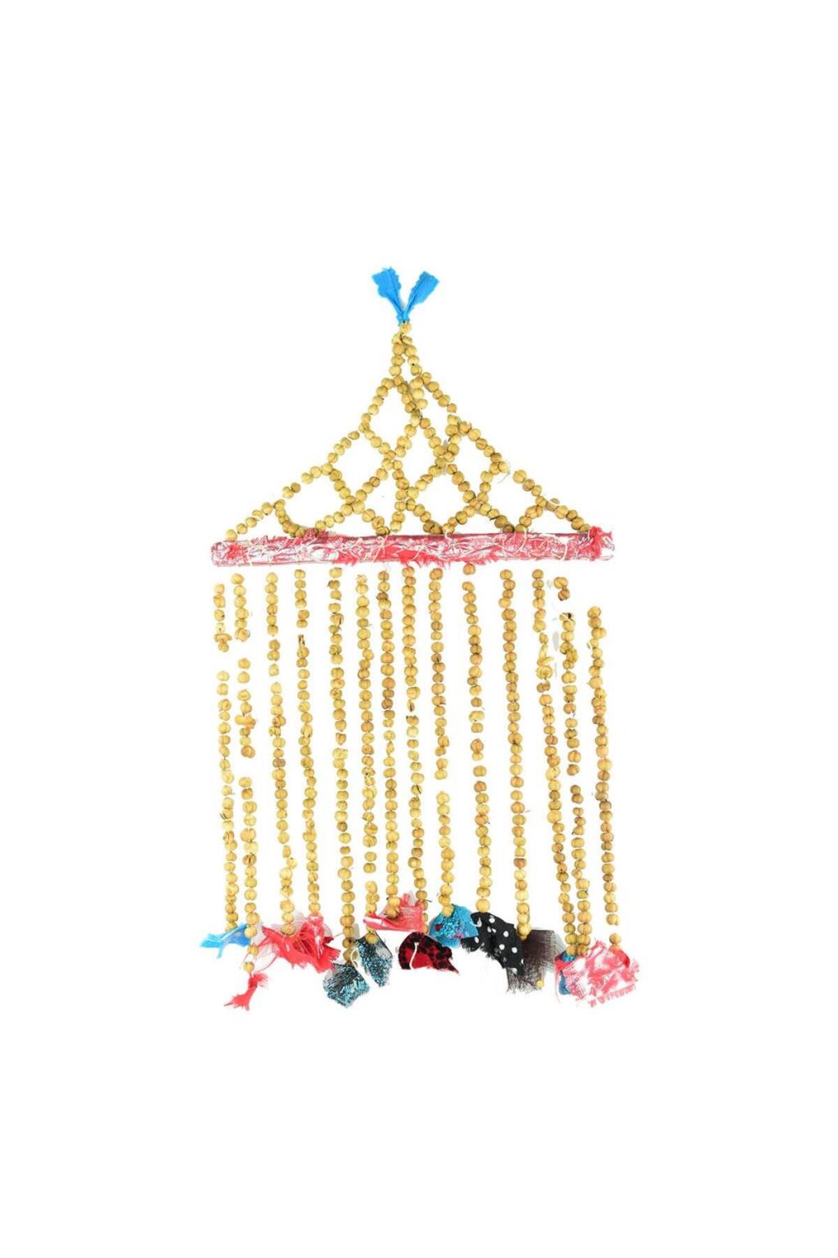 Natural Topper Mirror Ornament Evil Eye Beads Natural Herbal Ornament