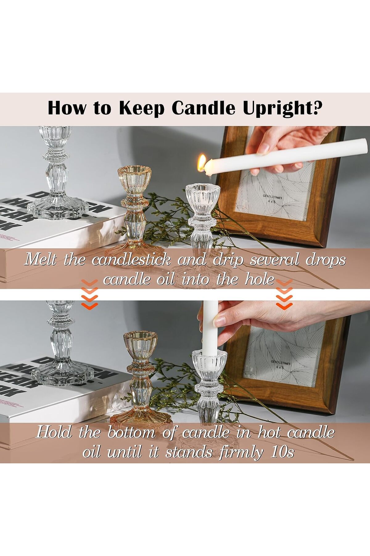 طقم 4 حاملات شموع زجاجية شفافة بارتفاع 11 سم