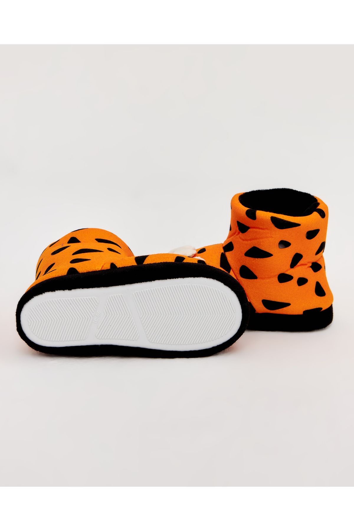 Chirpy-Shus -p Patterned Orange Children's Slippers 4