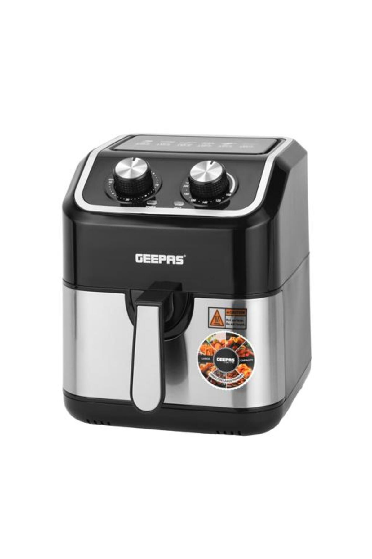 Geepas-Air Fryer- 1600W, 5 L Capacity with a Rack| Equipped with VORTX Air Frying Technology 1