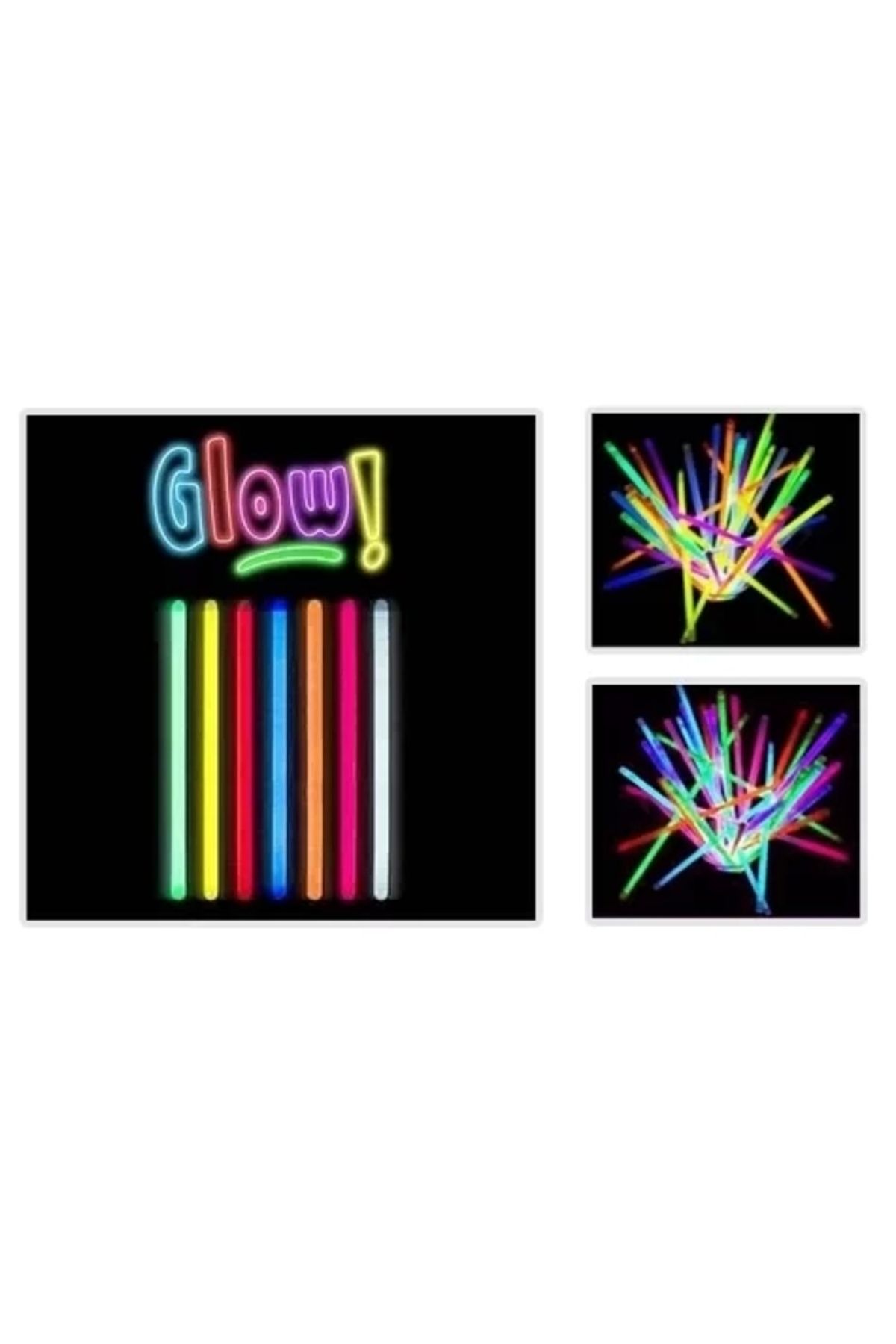 ÇERÇİCİ Glow Stick 20cm Fosforlu Kırılan Çubuk (10 Adet)