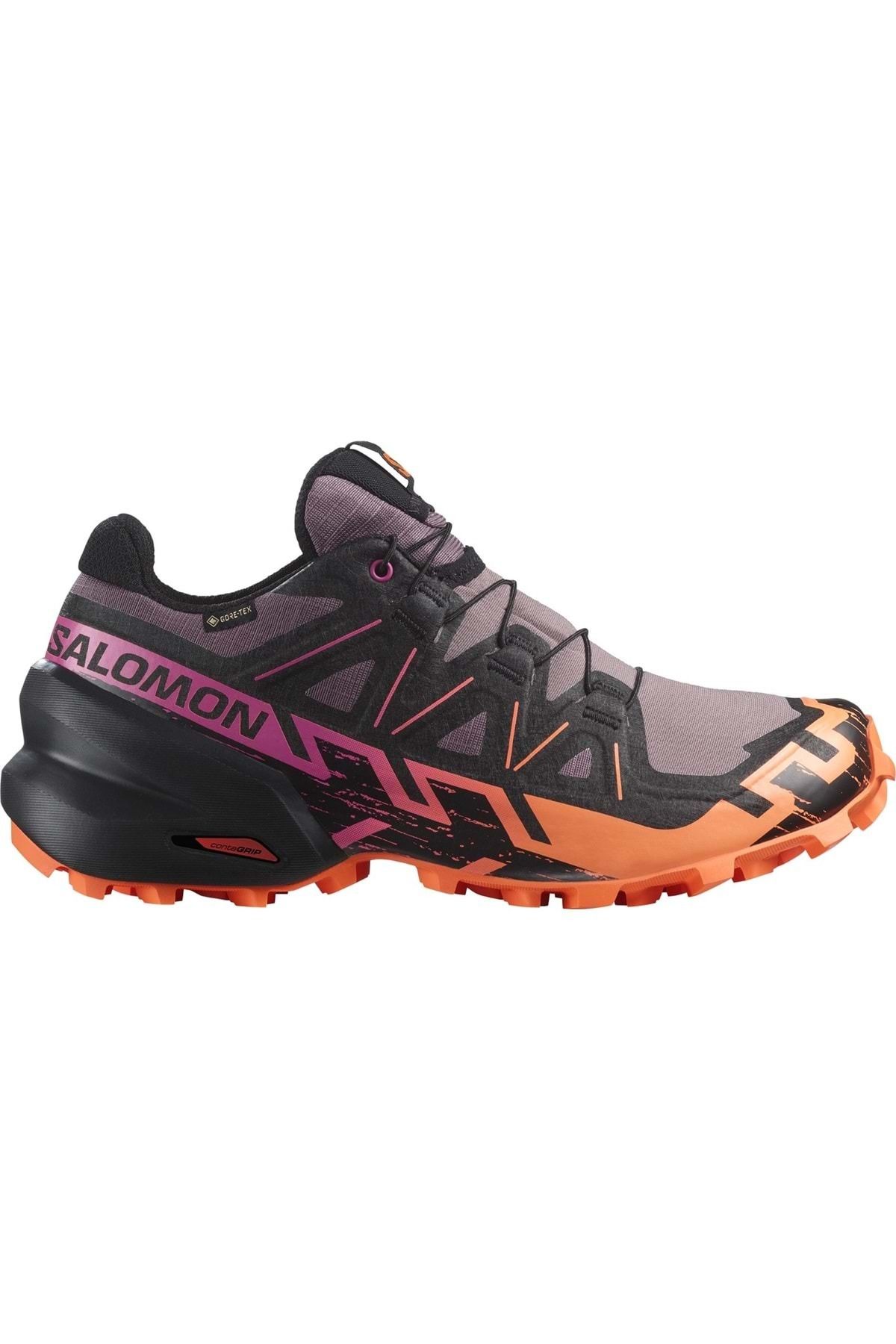 کفش های فضای باز زنانه Salomon 474657 Speedcross 6 GTX W Moonscape/Black/Bird of Paradise