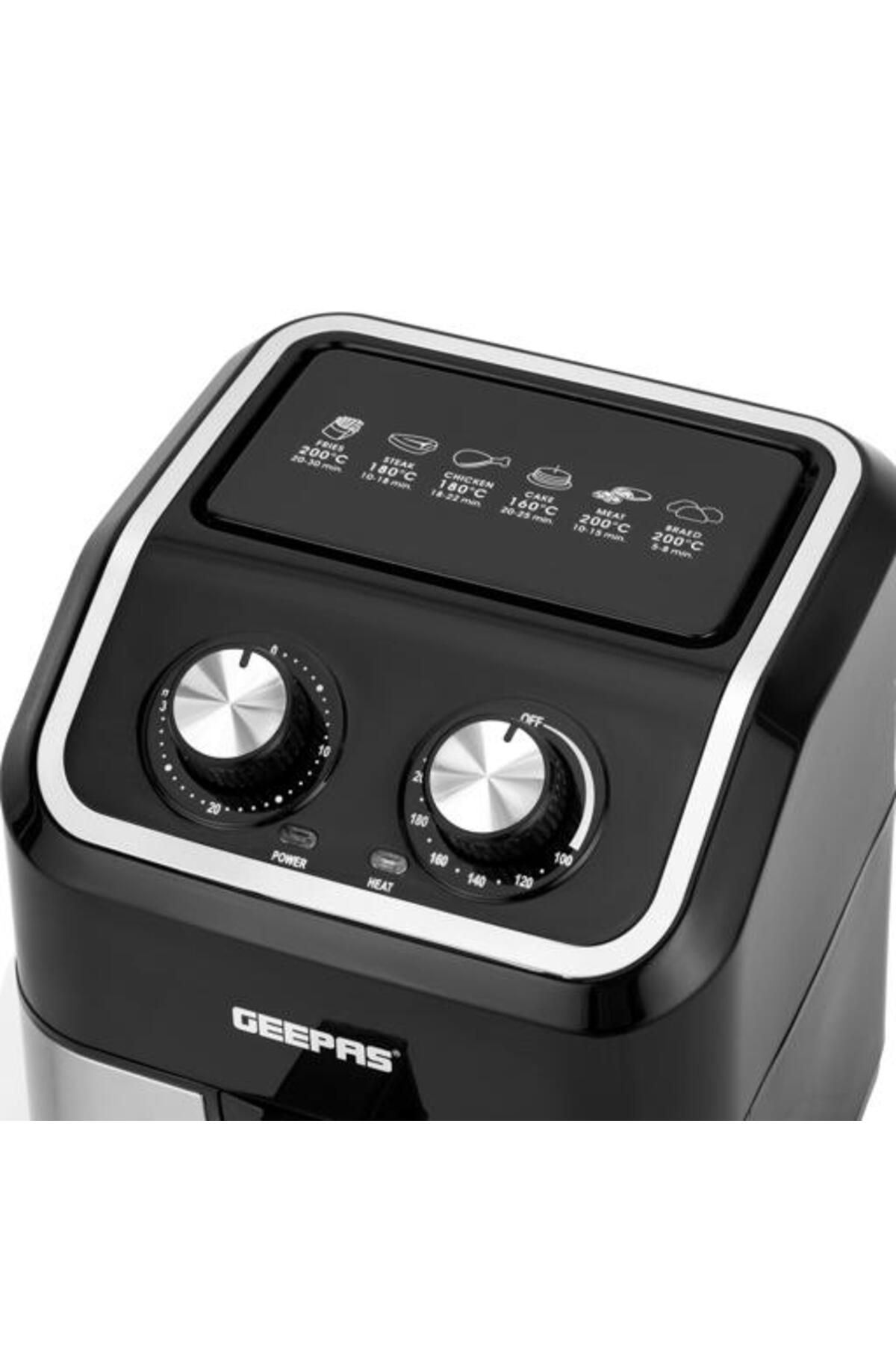 Geepas-Air Fryer- 1600W, 5 L Capacity with a Rack| Equipped with VORTX Air Frying Technology 6