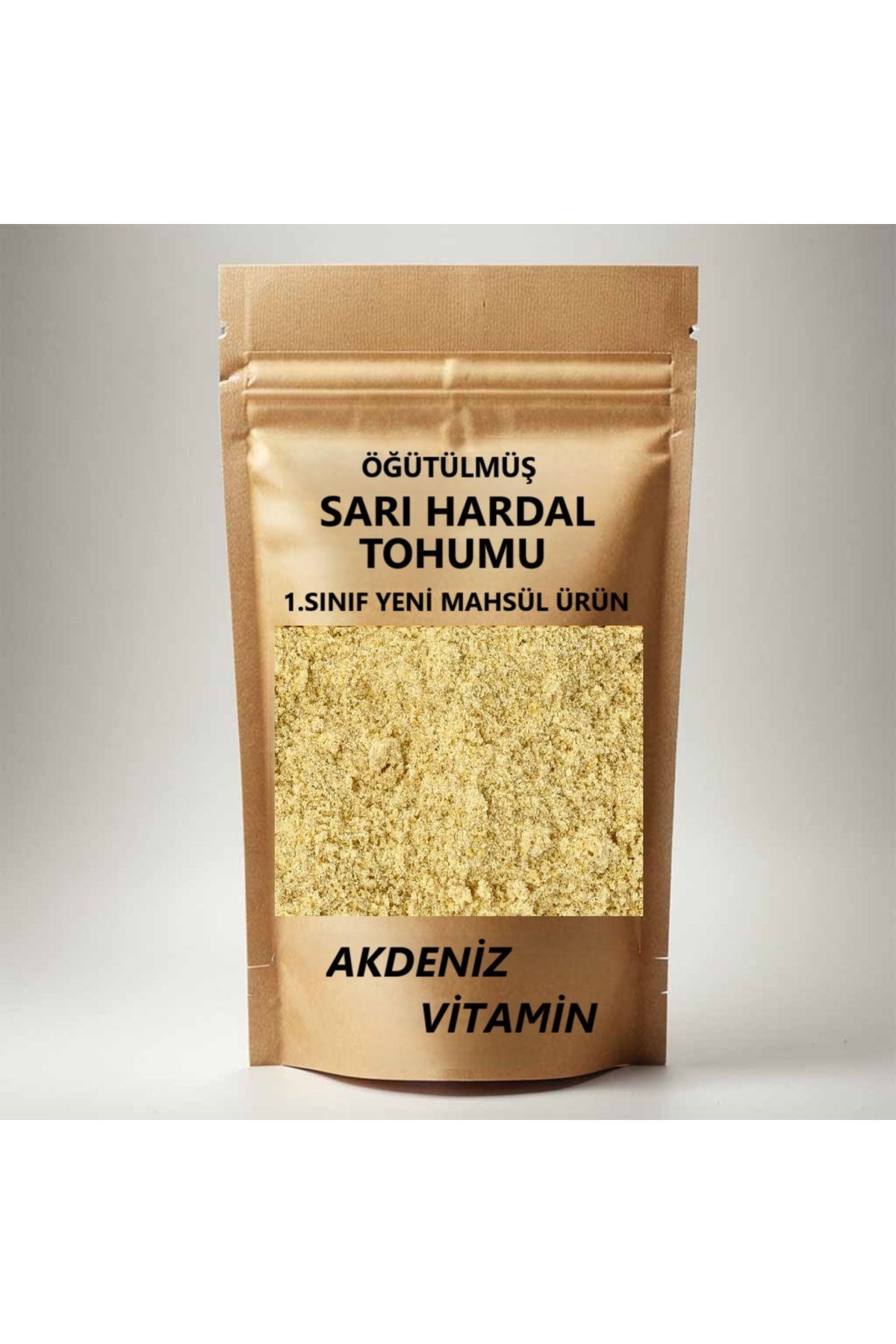 AKDENİZ VİTAMİN Öğütülmüş Sarı Hardal Tohumu 100 Gr