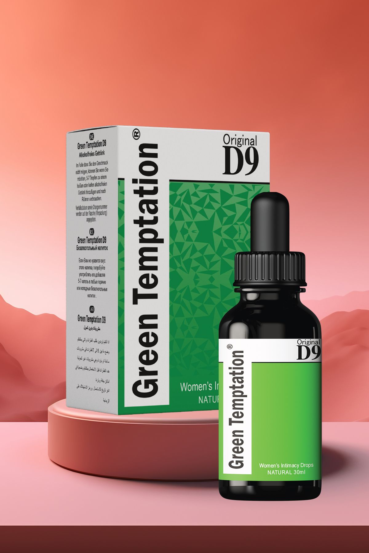 Green Temptation D9 Kadın İstek Aşk Arttırıcı Green D9 Damla 30 ml