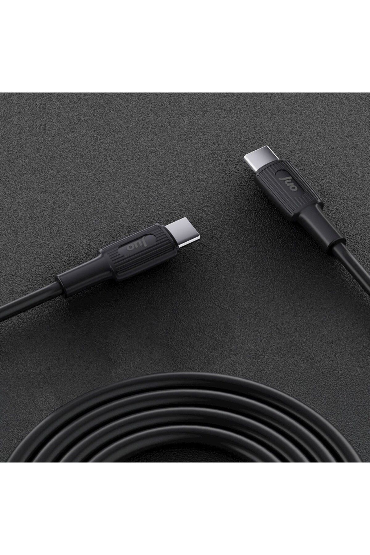 60w Usb Type-c To Type-c Silikon Hızlı Şarj Ve Data Kablosu Siyah 2 Metre - 4