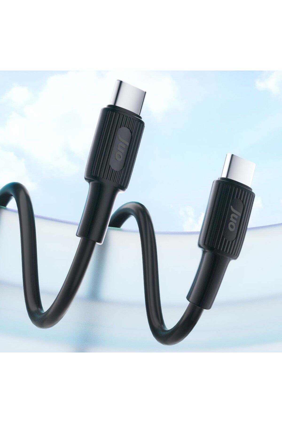 60w Usb Type-c To Type-c Silikon Hızlı Şarj Ve Data Kablosu Siyah 2 Metre - 2