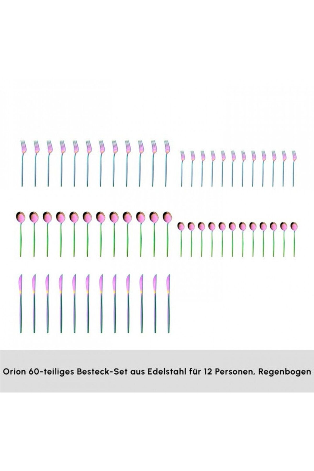 Karaca-Orion Rainbow 12-Personen 60-Teiliges Besteckset 2