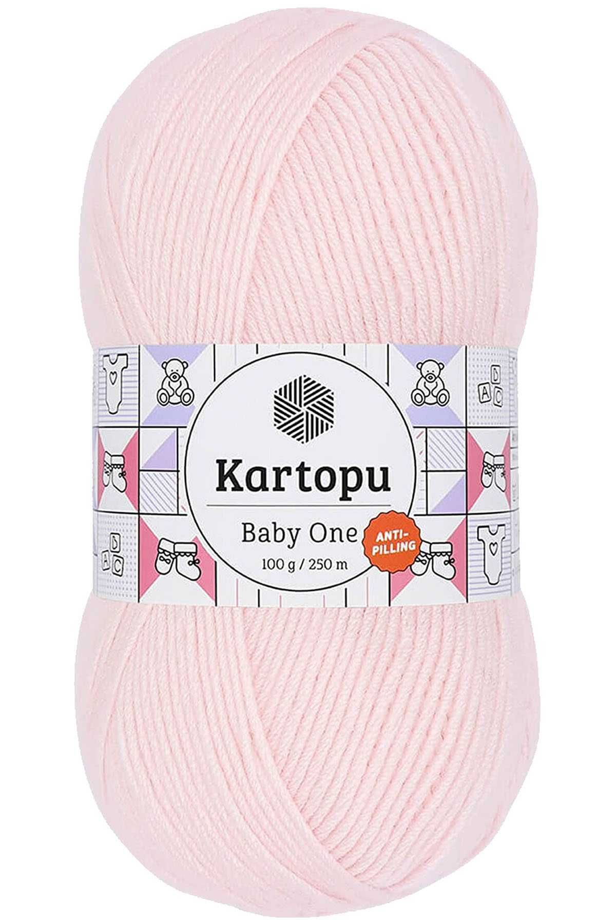 EpicMart 1 Adet Baby One Tüylenmeyen El Örgü İpi Yünü Bebe Pembe K255