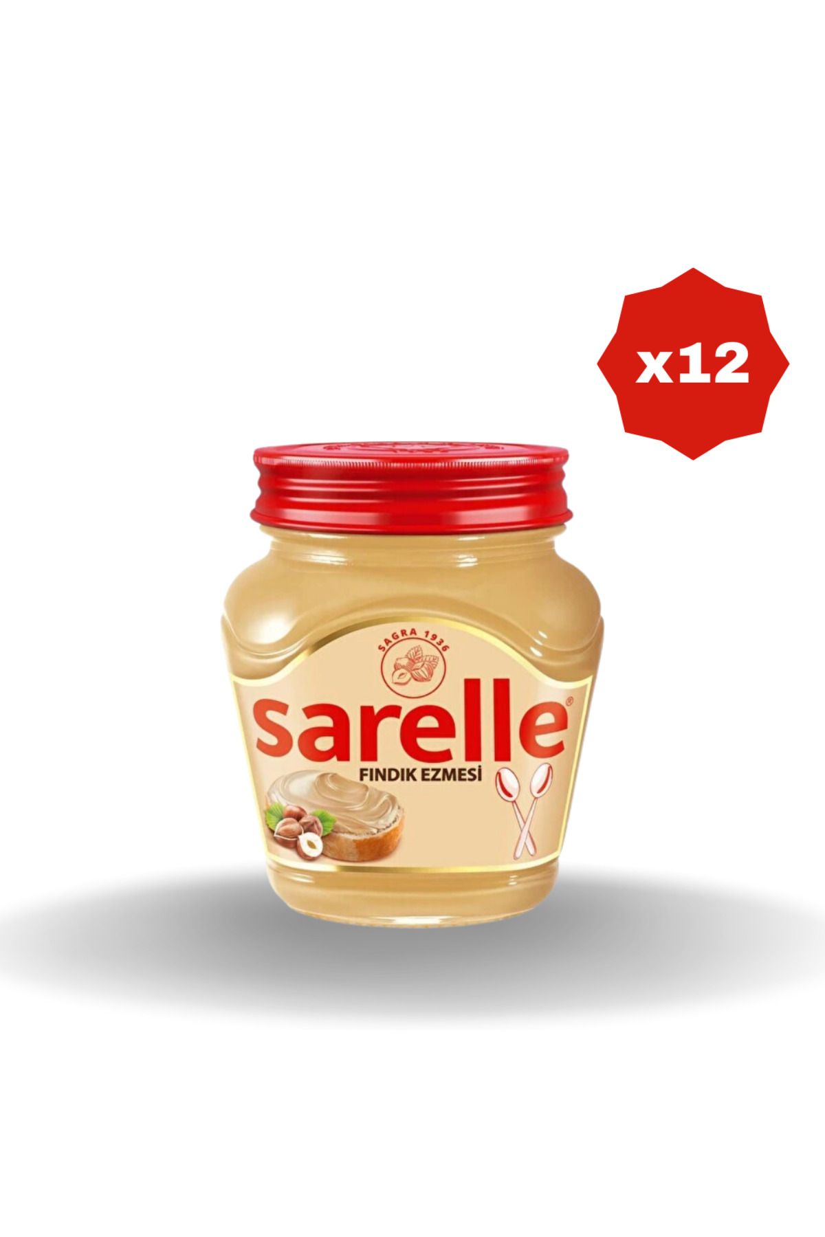 Sarelle SADE FINDIK EZMESİ 350 GR - (12 ADET)