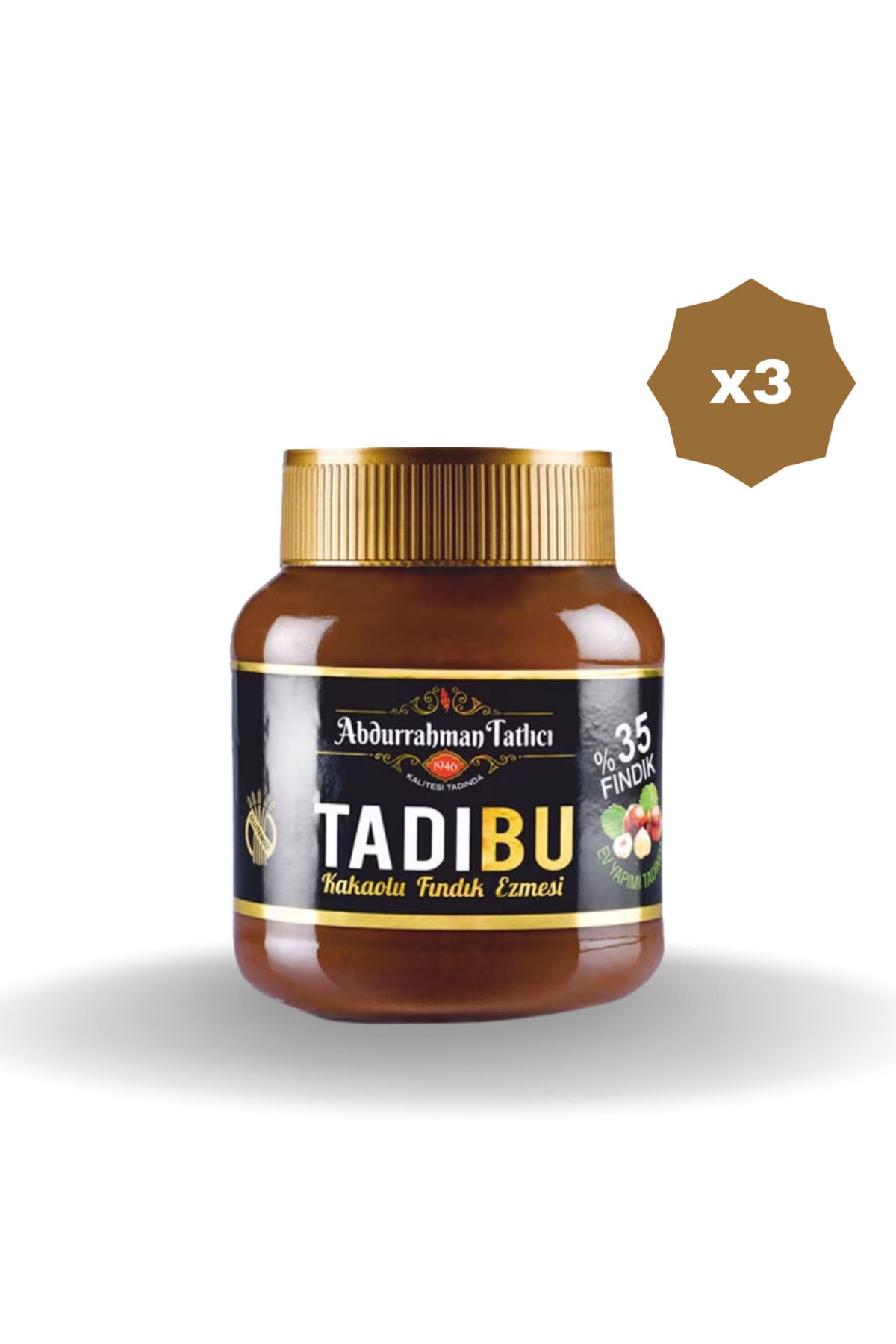 Abdurrahman Tatlıcı TADIBU FINDIK EZMESİ KAKAOLU 330 GR - (3 ADET)