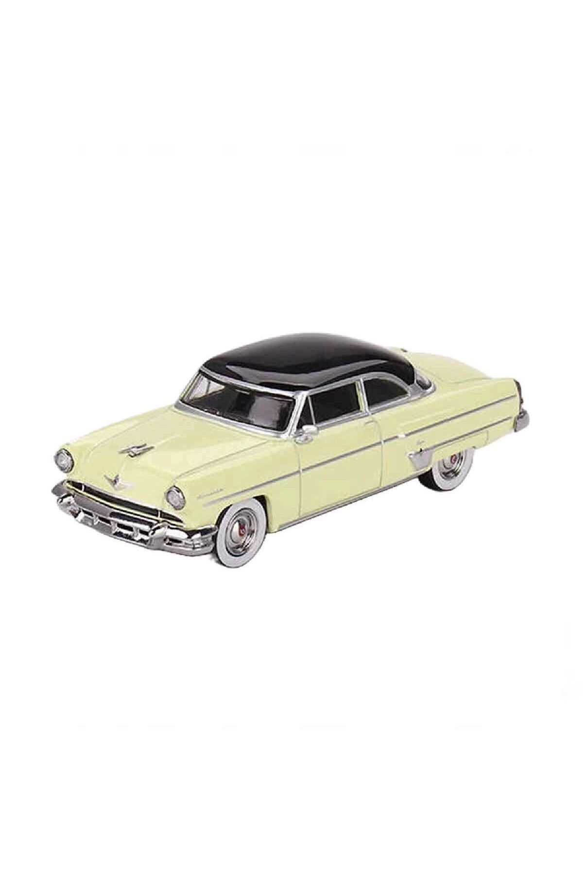 Oyuncakmatik 1:64 Diecast  Lincoln Capri 1954 Premier Yellow Mini GT Model Klasik Araba