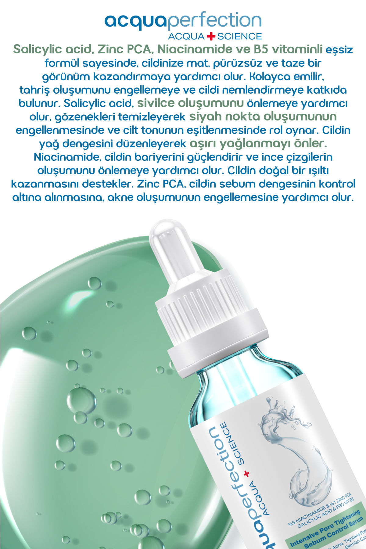 Gözenek Sıkılaştırıcı ve Sebum Dengeleyici Serum, Intensive Pore Tightening 30 ml — ACP0003 — تصویر 6 از 8