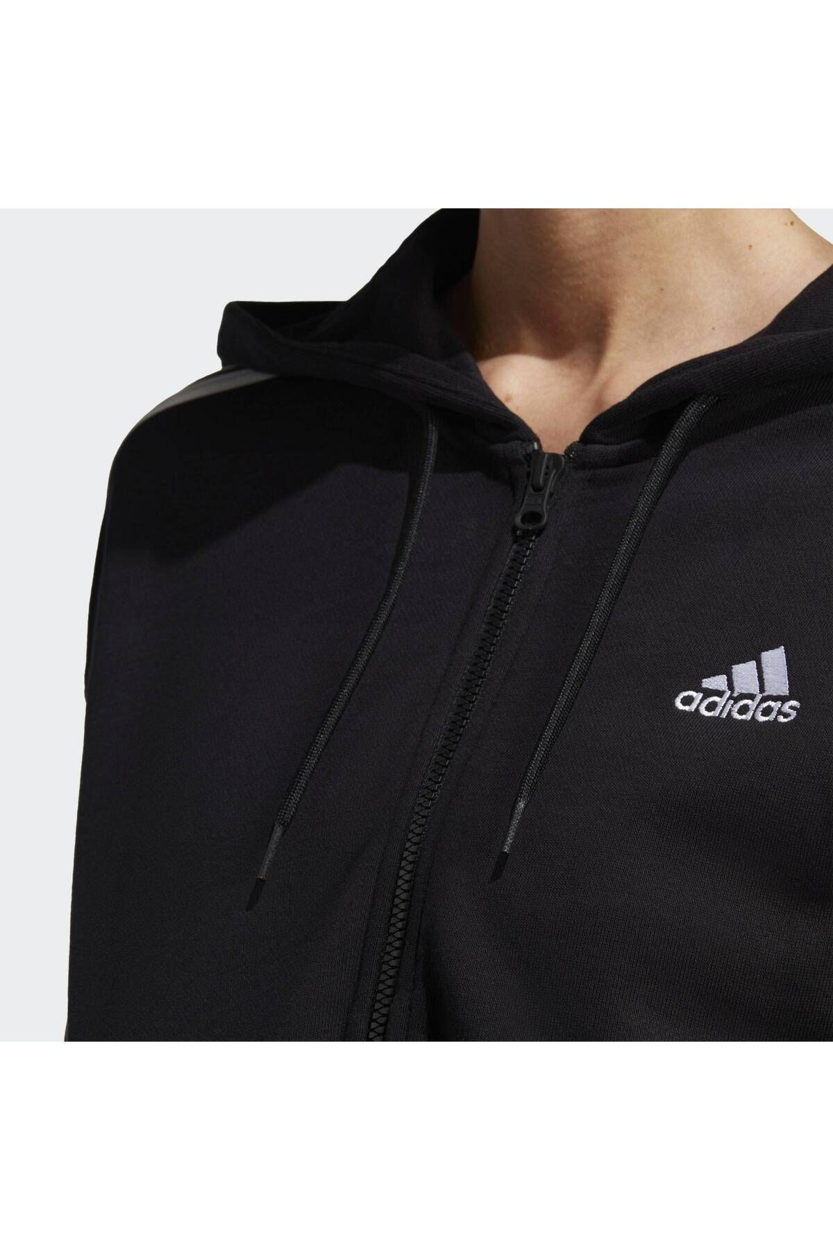 adidas-Essentials 3-Stripe French Terry Bomber - Hoodie, Full-Zip Top 5