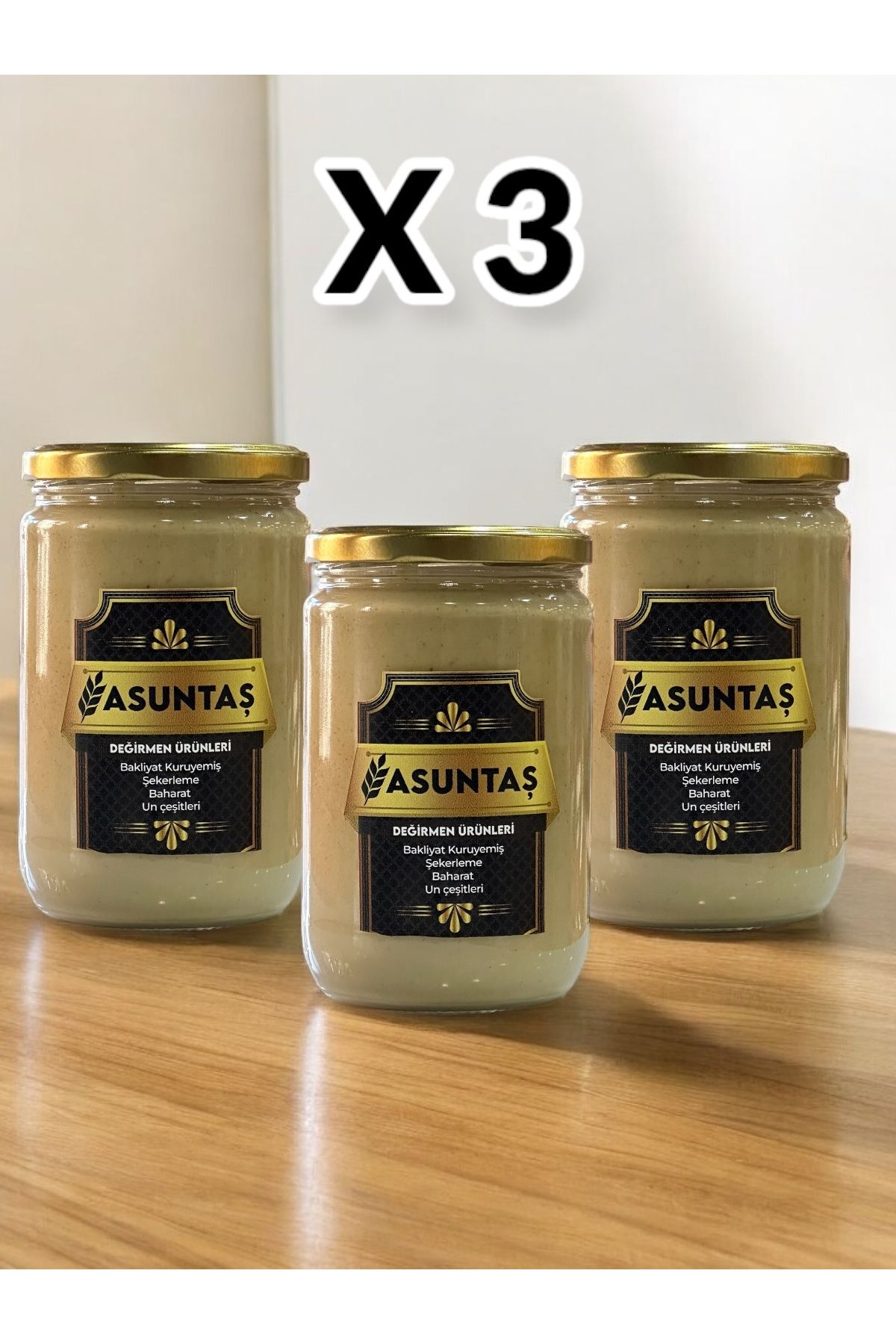 ASUNTAŞ Kavrulmuş Özel Yapım Yerli Susam Tahin 3x600g