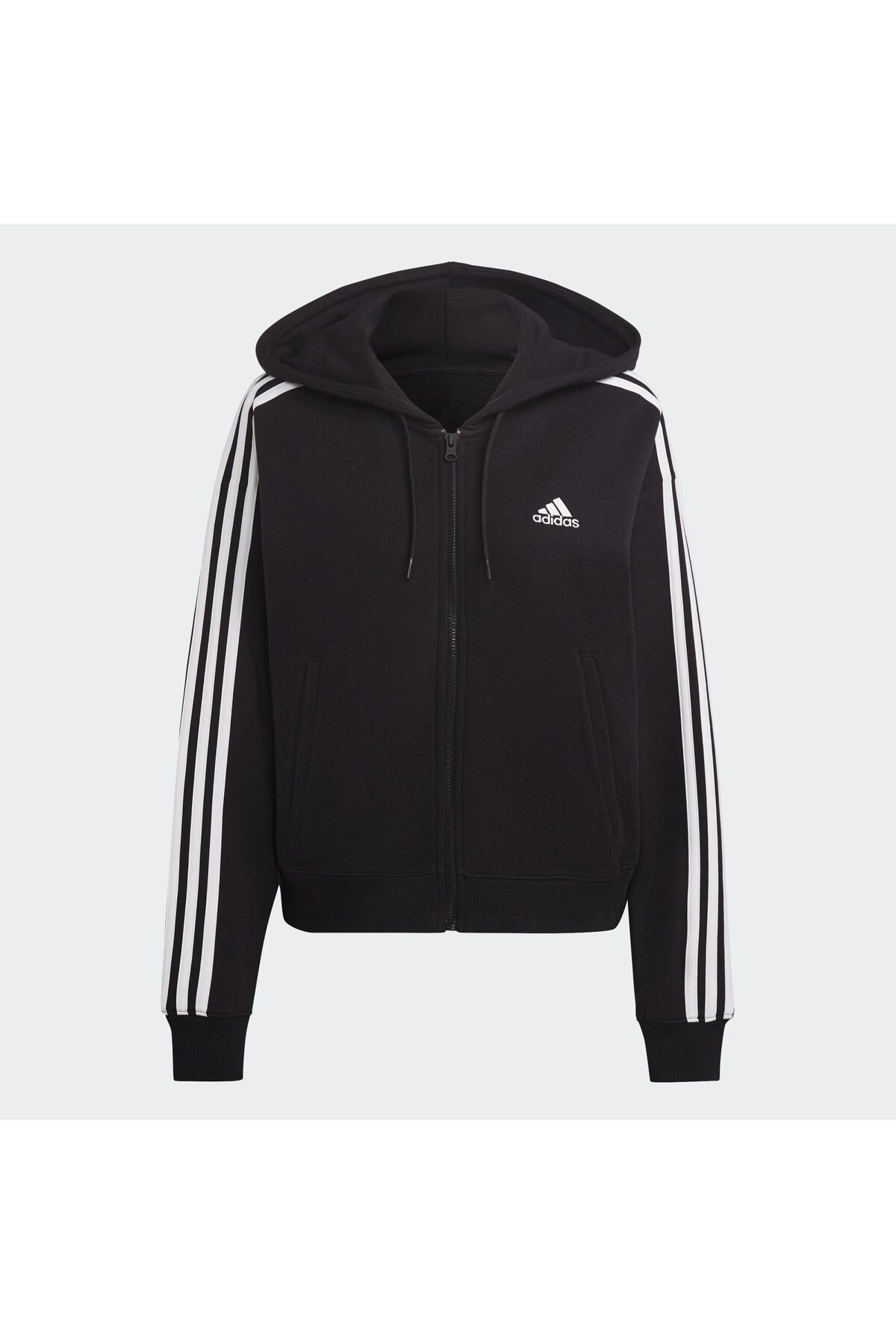 adidas-Essentials 3-Stripe French Terry Bomber - Hoodie, Full-Zip Top 3