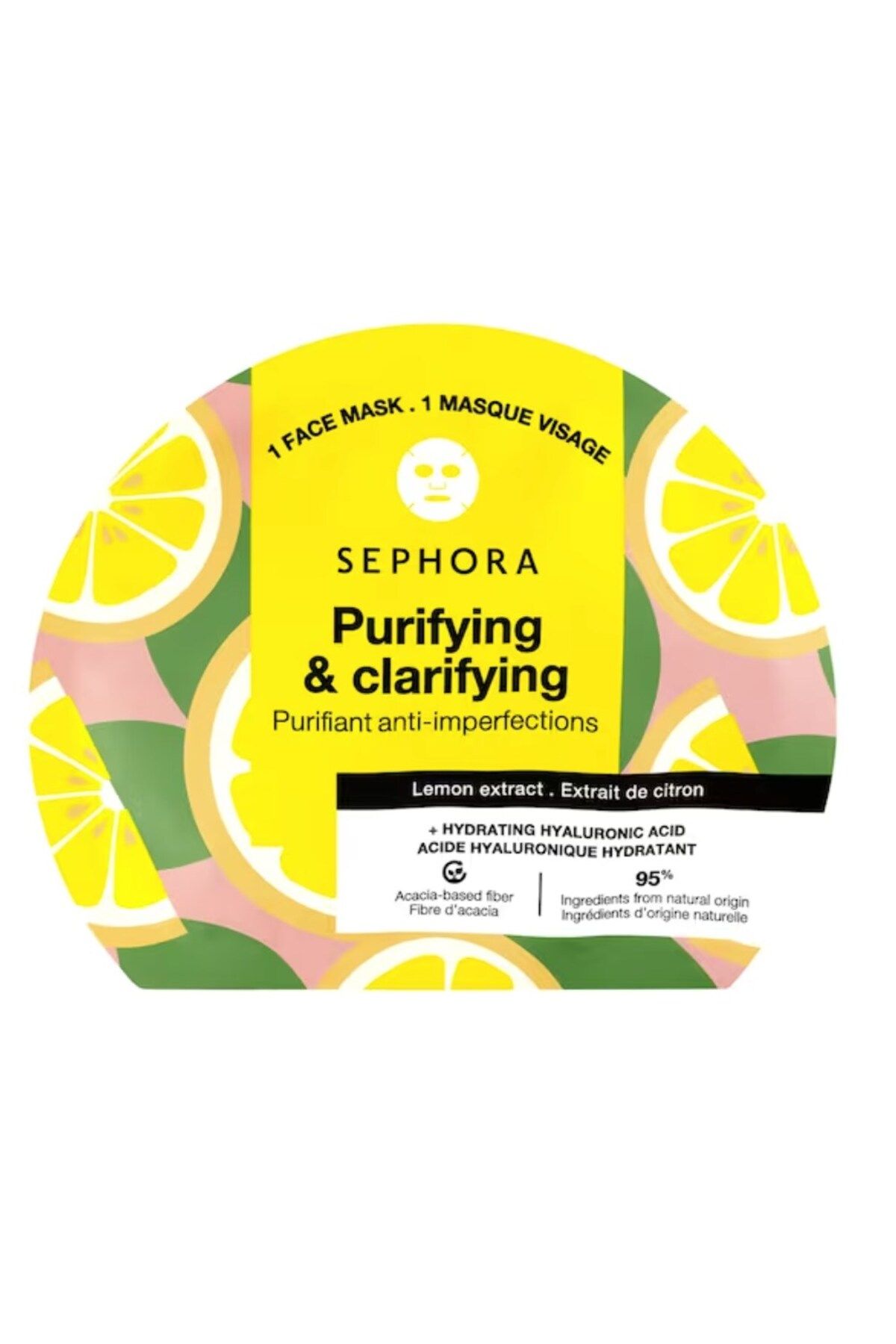 SEPHORA COLLECTION Fruit & Plant + Hyalurinc Acid Mask - Lemon Kağıt Yüz Maskesi