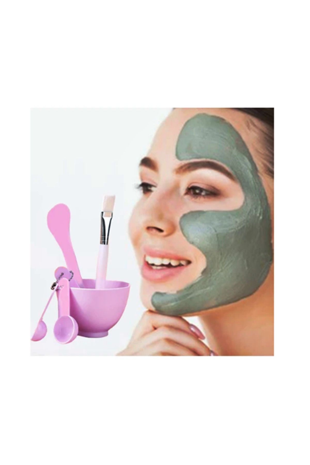 newnet 6 In 1 Maske Karıştırma Kase Set Yüz Maskesi Saç Maskeleri Yeniden Kullanılabilir